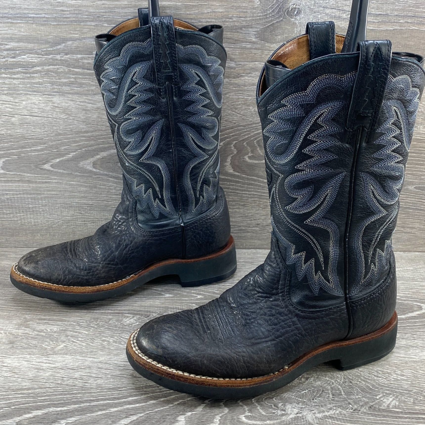 Ariat Ariat Bullhide Black Leather Cowboy Western Boots Ladies 5.5 B Round Toe Ropers Size US 5.5 / IT 35.5 - 5 Thumbnail
