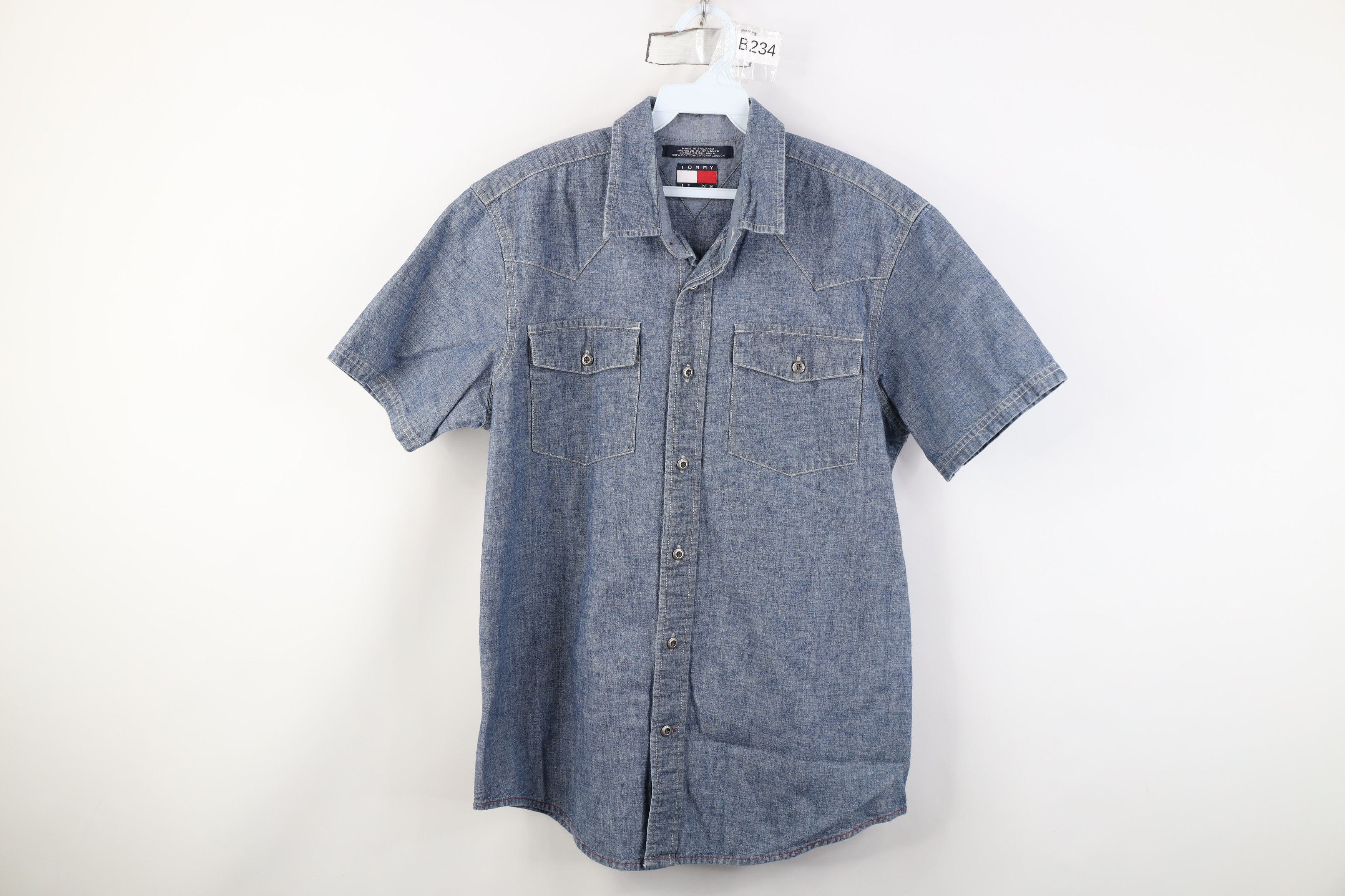 Tommy Hilfiger Vintage 90s Y2K Tommy Hilfiger Short Sleeve Button Shirt Size US M / EU 48-50 / 2 - 1 Thumbnail