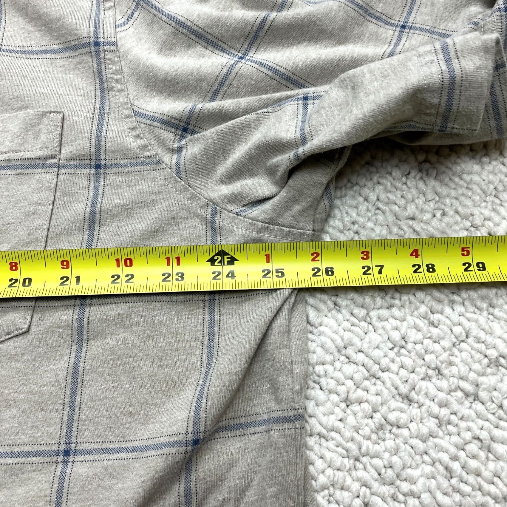 Vintage Puritan Polo Shirt Mens 2XL Beige Blue Check Short Sleeve Polo Golf Rugby Casual Shirt Mens Big & Tall Size US XXL / EU 58 / 5 - 6 Thumbnail