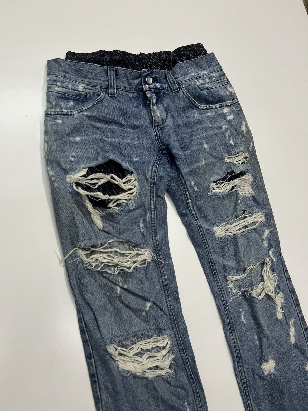 Dolce & Gabbana Insane🔥Dolce & Gabbana Distress Design Denim Size 34 Size US 34 / EU 50 - 4 Thumbnail
