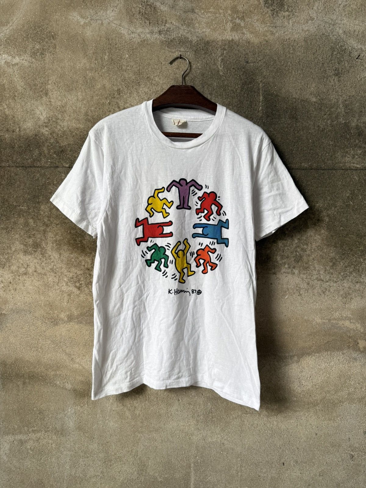 Keith Haring × Vintage Vintage 80s Keith Haring Shirt Size US XXL / EU 58 / 5 - 1 Thumbnail