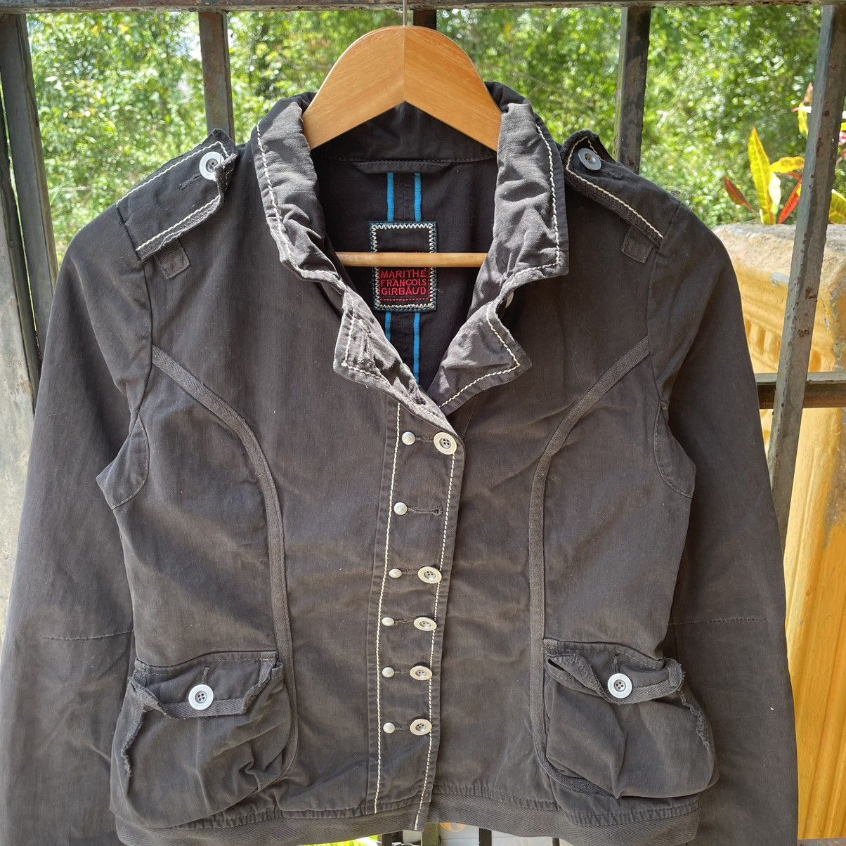 Designer × Marithe + Francois Girbaud × Vintage 🔥Vintage MFG Double Collar Sedi Styles Women Punk Jacket Size XS / US 0-2 / IT 36-38 - 5 Thumbnail