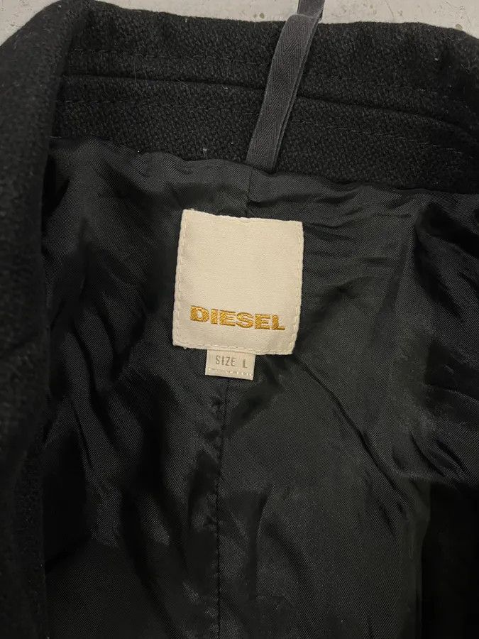 Diesel 2000s Diesel Black Buttuoned Wool Duffle Coat Size US L / EU 52-54 / 3 - 8 Thumbnail