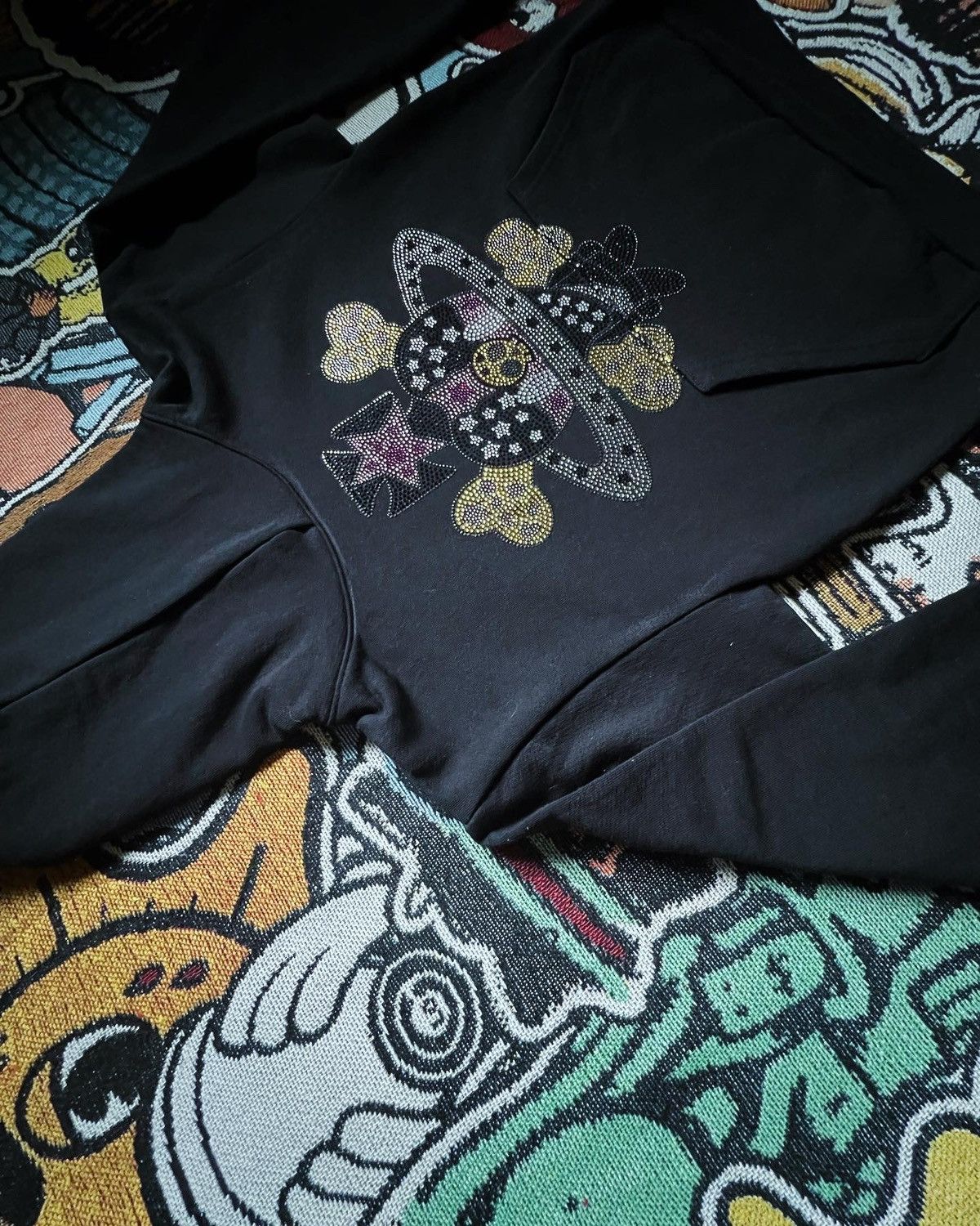 Sukamii ⚰️Sukamii Rhinestone DeadHeart Hoodie⚰️ Size US S / EU 44-46 / 1 - 8 Thumbnail