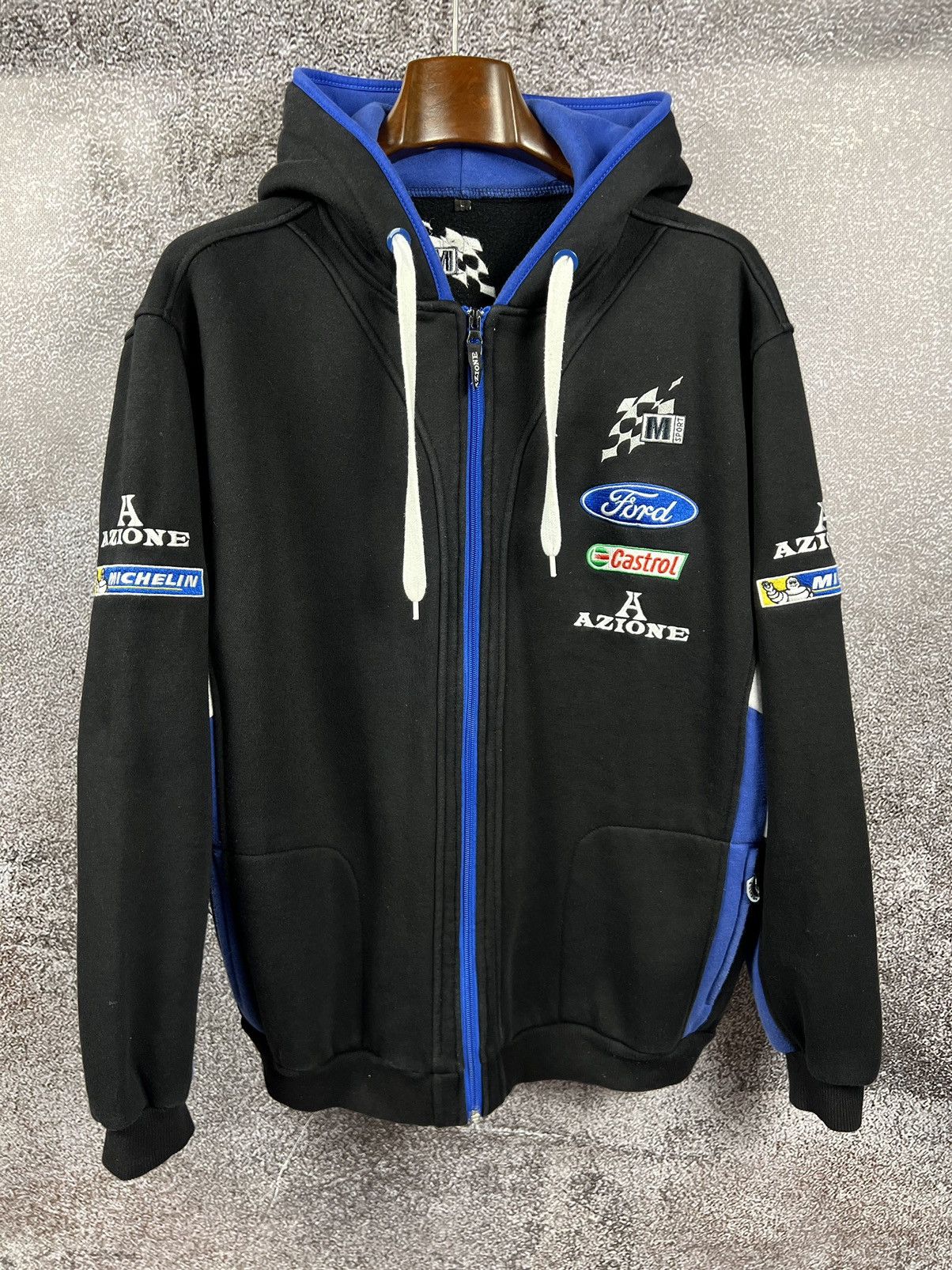 Ford × Formula 1 × NASCAR Ford x Castrol x Michelin vintage racing zip hoodie patch Size US L / EU 52-54 / 3 - 1 Thumbnail