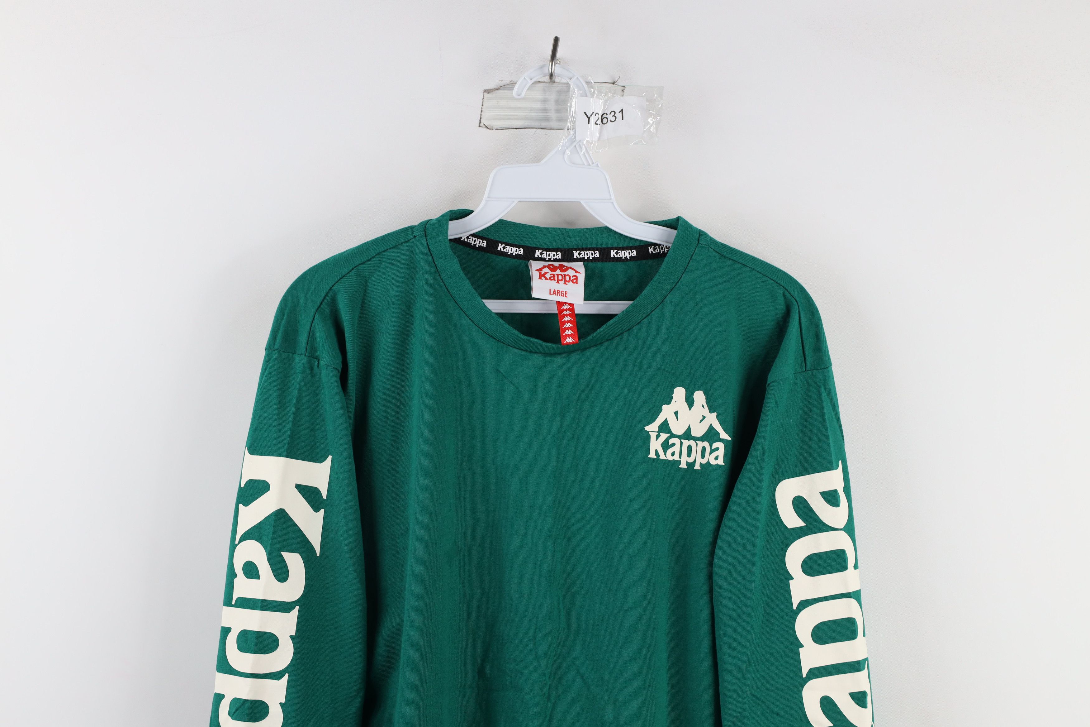 Kappa × Vintage Vintage Kappa Soccer Spell Out Long Sleeve T-Shirt Green Size US L / EU 52-54 / 3 - 2 Thumbnail