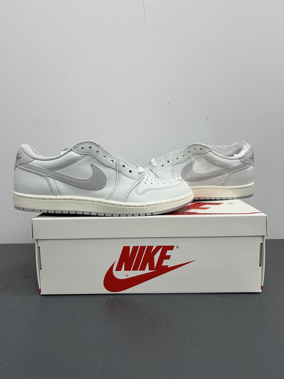 image of White Jordan 1 Lows Shoes, Men's (Size 11)