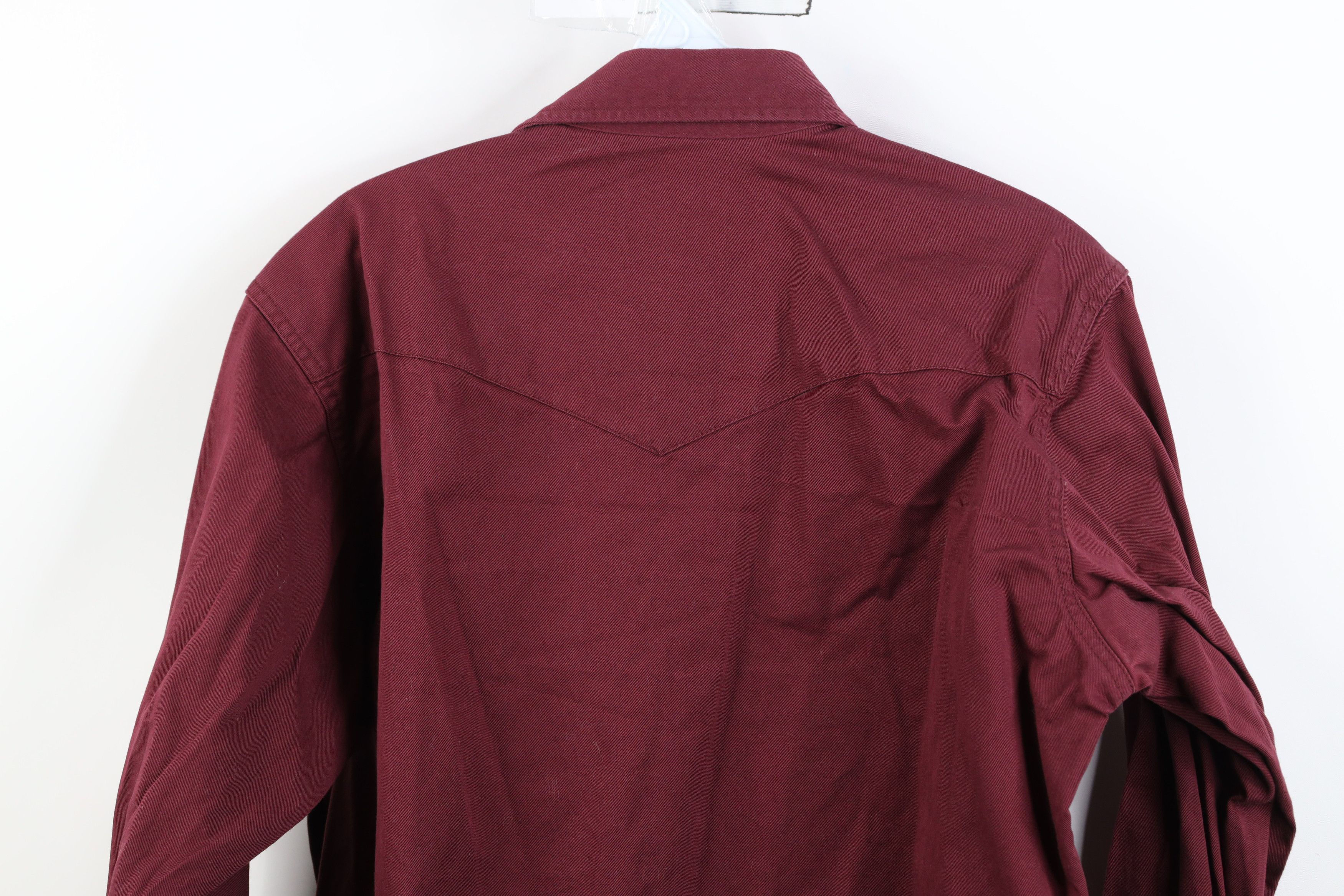 Wrangler Vintage 90s Wrangler Heavy Western Cowboy Button Shirt Red Size US M / EU 48-50 / 2 - 14 Thumbnail
