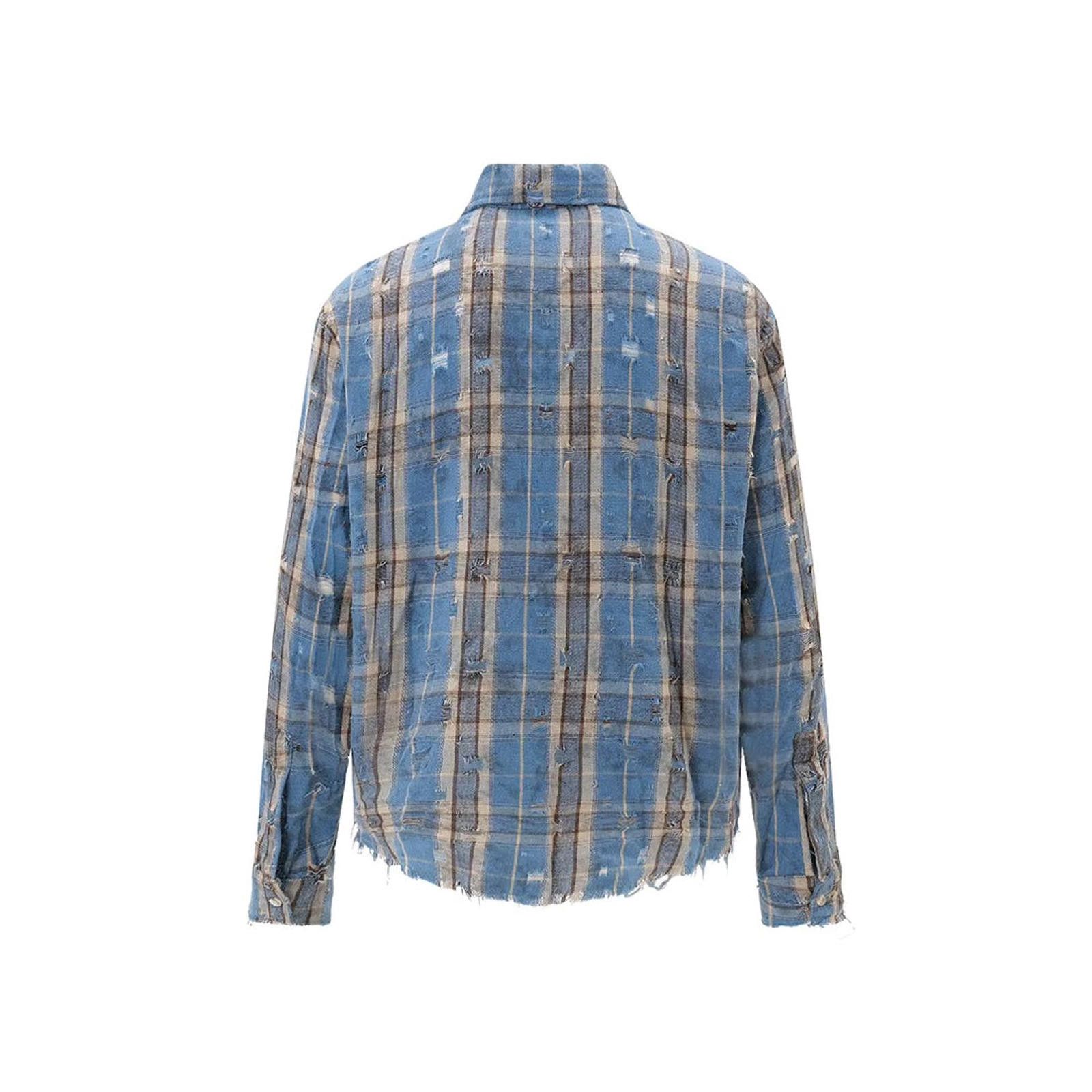 Japanese Brand Flannel Raw Edge Long Sleeve shirt Size US M / EU 48-50 / 2 - 2 Thumbnail
