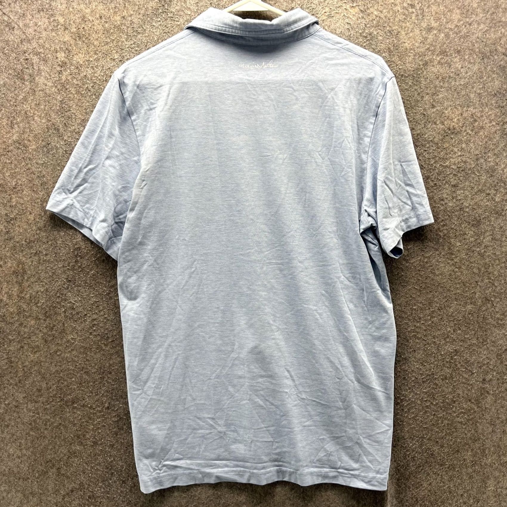 TravisMathew TravisMathew Polo Shirt Mens M Blue Stripe Pima Cotton Golf Casual Shirt Polo Mens M Blue Stripe Size US M / EU 48-50 / 2 - 2 Thumbnail