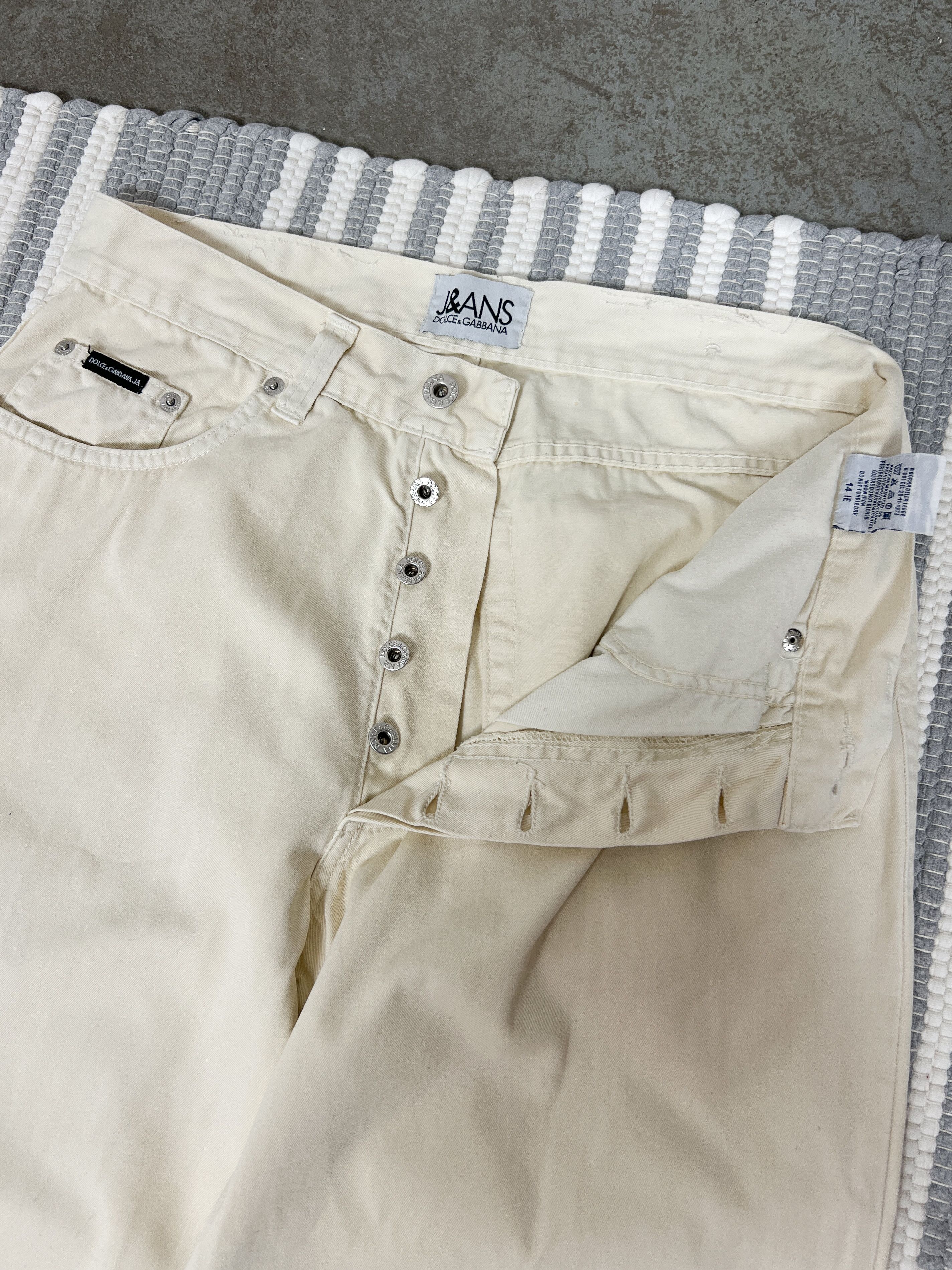 Dolce & Gabbana Vintage Dolce & Gabbana D&G Cream Pants Trousers Size US 28 / EU 44 - 4 Thumbnail