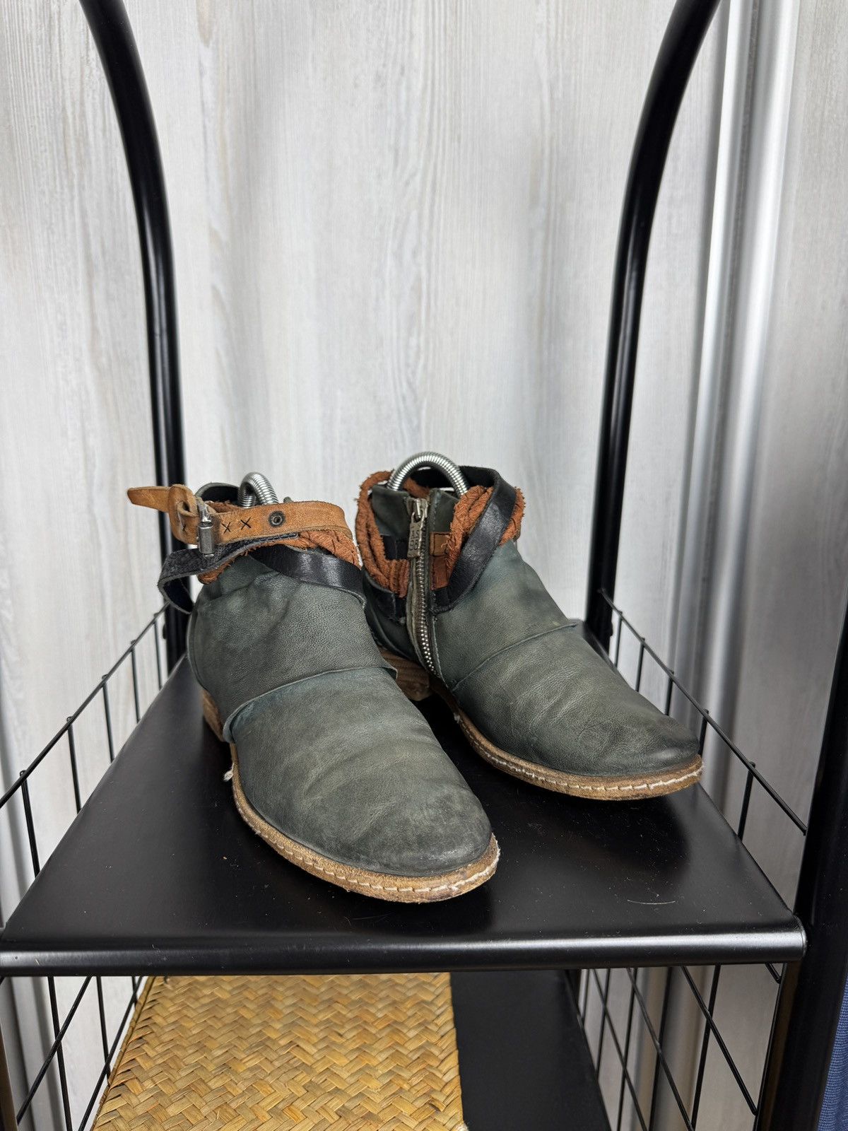 A.S.98 A.S 98 Boots Leather Women's Shoes Sage-Green Avant Garde Size US 7 / IT 37 - 8 Thumbnail
