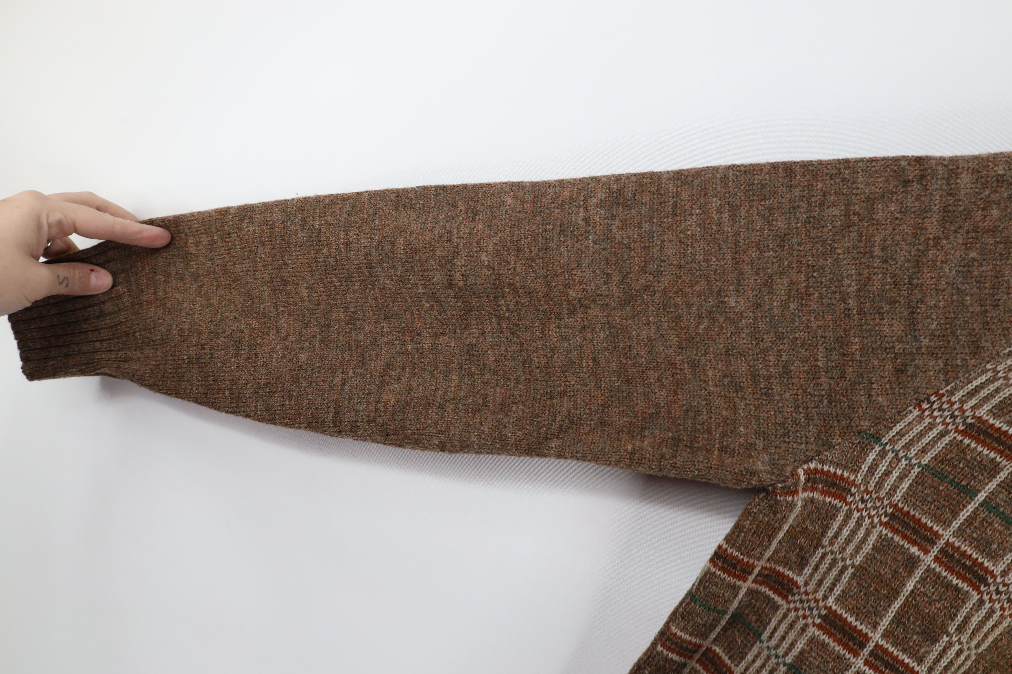 Vintage Vintage 70s Streetwear Plaid Knit Collared Polo Sweater USA Size US M / EU 48-50 / 2 - 6 Thumbnail
