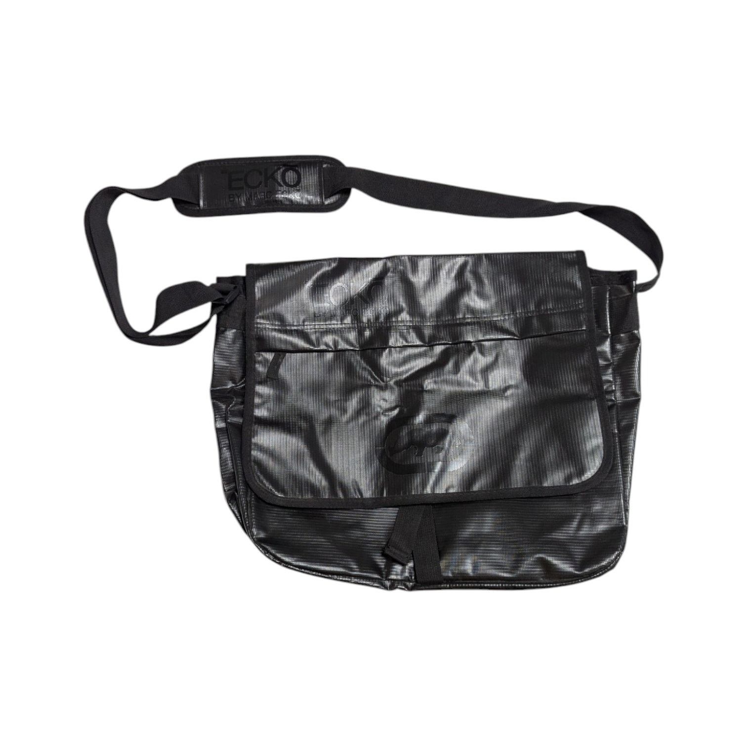 Ecko Unltd x Vintage Ecko By Marc Ecko Vinyl Waterproof Messenger Bag in Black, Men's