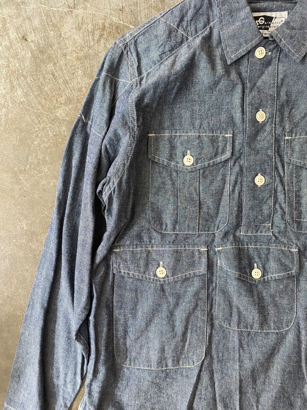 Engineered Garments Engineered Garments Pullover Chambray Shirt Kapital Comoli Size US S / EU 44-46 / 1 - 3 Thumbnail