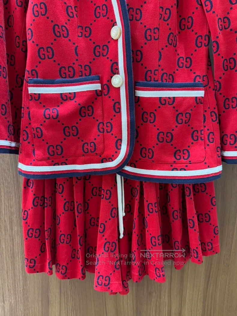 Gucci Gucci Red full print set Size 38R - 5 Thumbnail