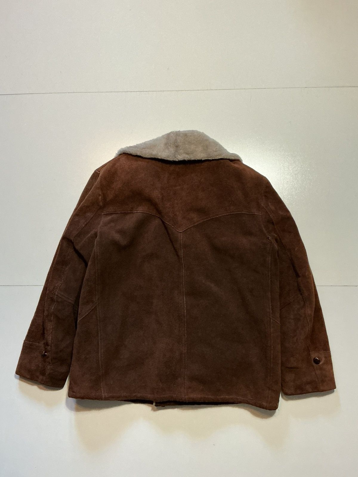 Vintage Vintage 60s 70s Montgomery Ward Cowhide Leather Rancher Coat Size US M / EU 48-50 / 2 - 2 Thumbnail