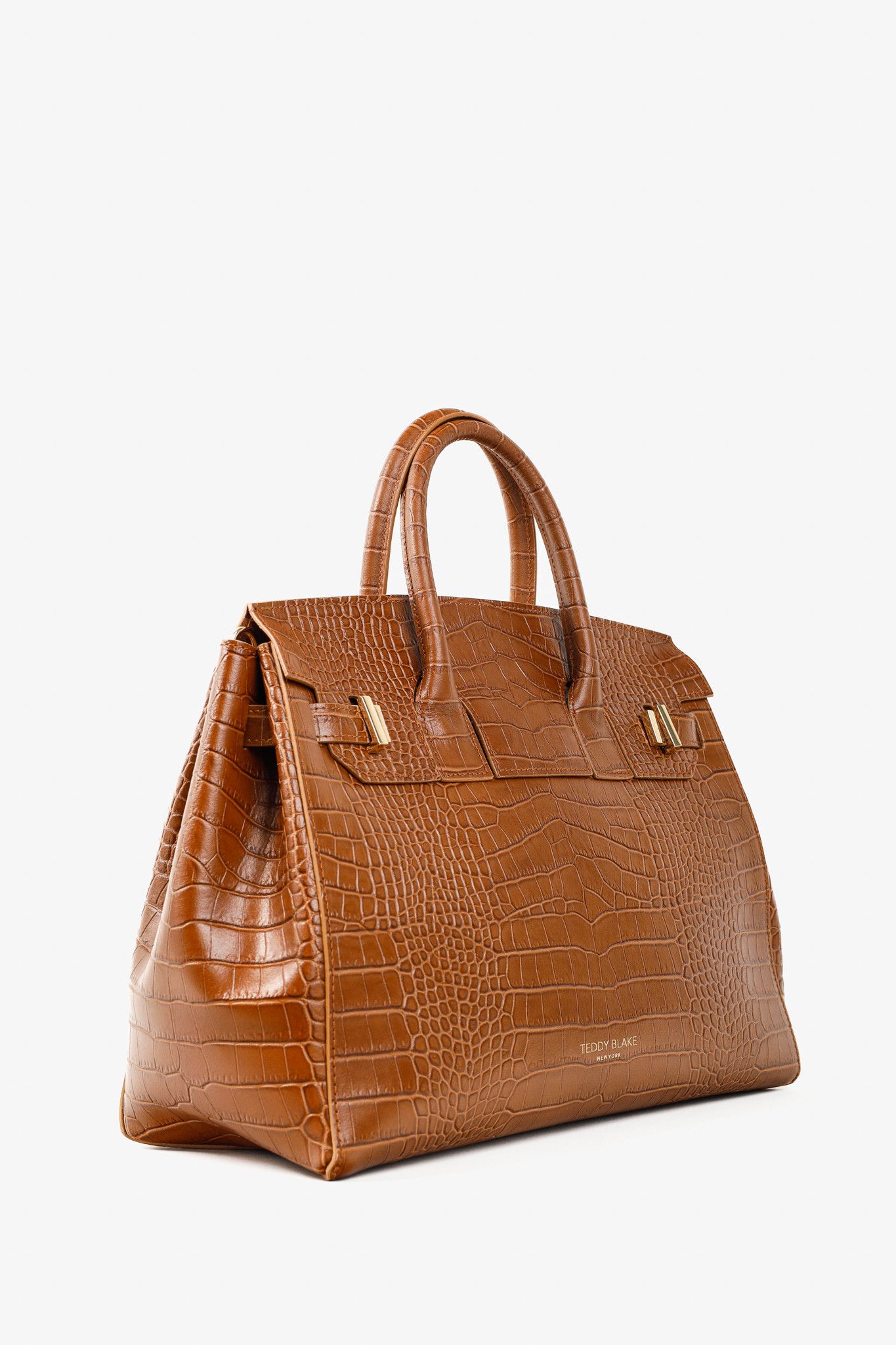 Designer Teddy Blake Gigi Croco Top Handle Leather Handbag Size ONE SIZE - 2 Thumbnail