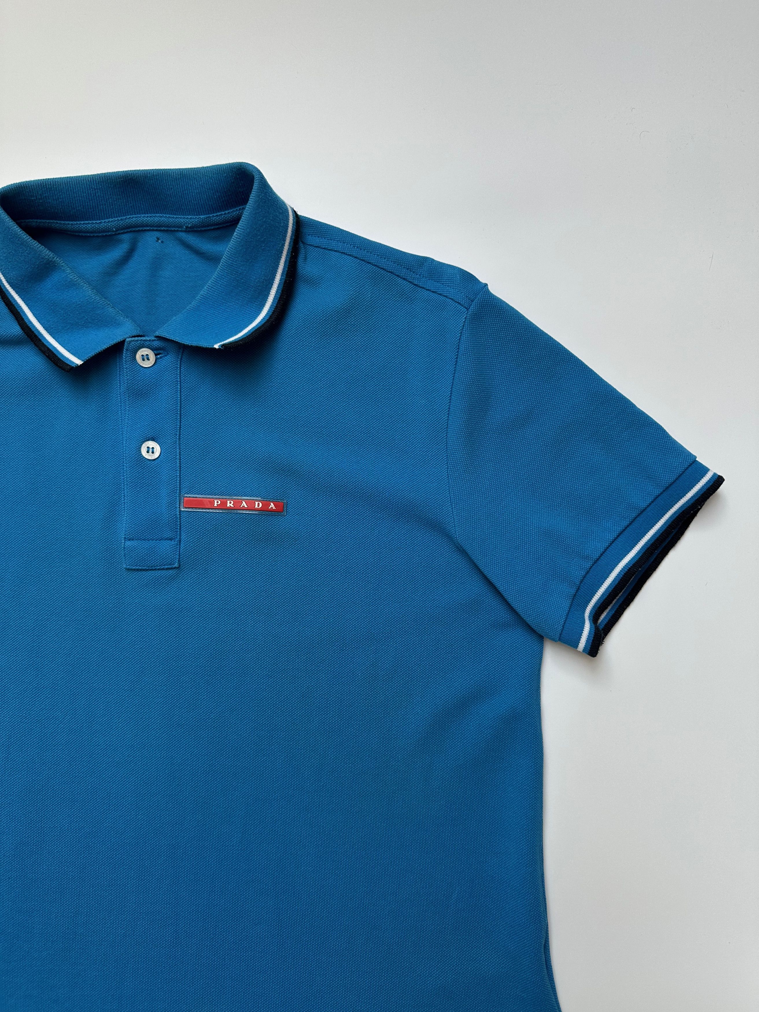 Prada Prada Linea Rossa Red Tab Blue Polo Shirt Worn Size US S / EU 44-46 / 1 - 3 Thumbnail