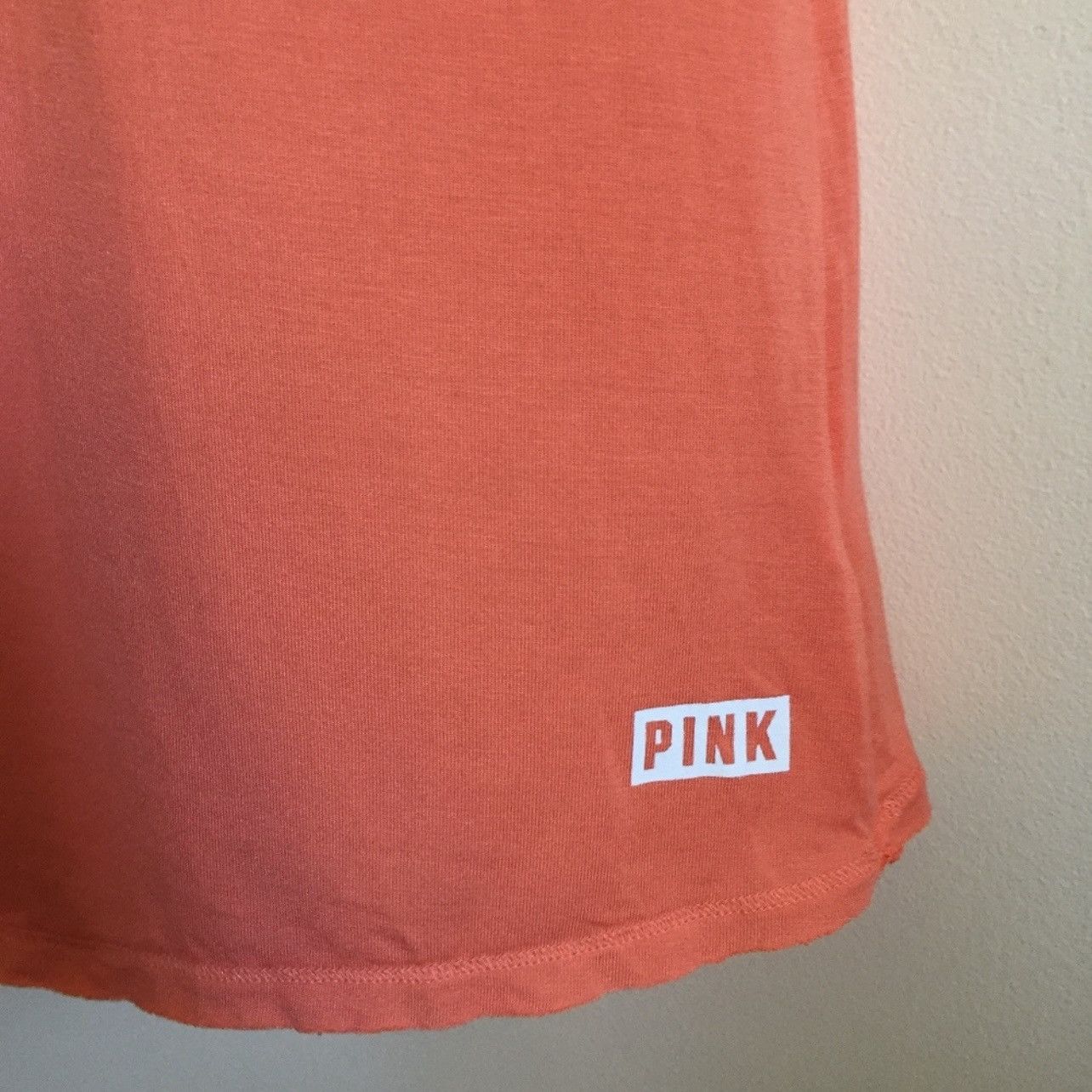 Victoria's Secret VICTORIA'S SECRET PINK Coral Orange Pink Super Soft Tank Top Size S / US 4 / IT 40 - 3 Thumbnail