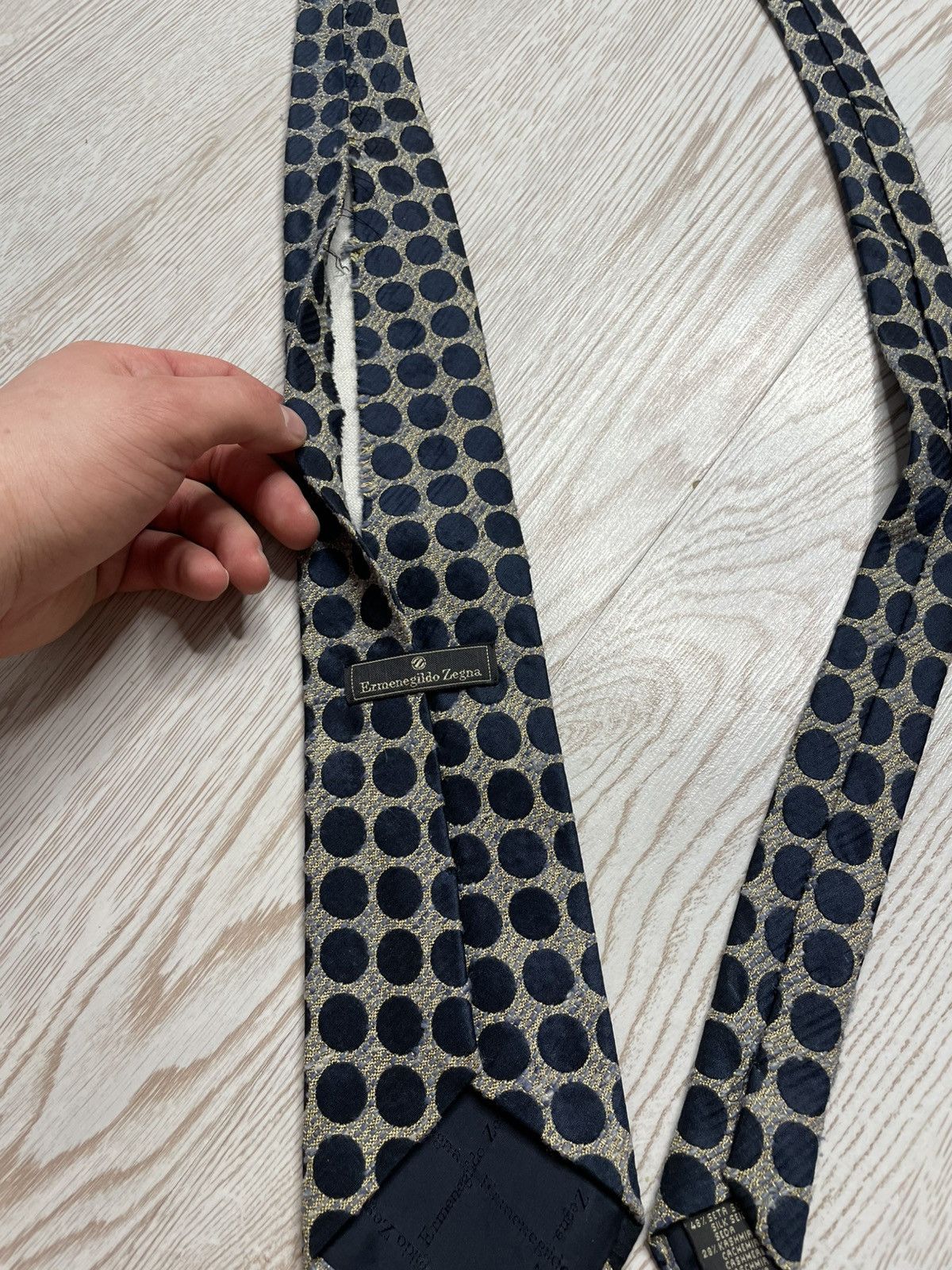 Ermenegildo Zegna Ermenegildo Zegna Vintage Silk And Cashmere Tie Size ONE SIZE - 11 Thumbnail
