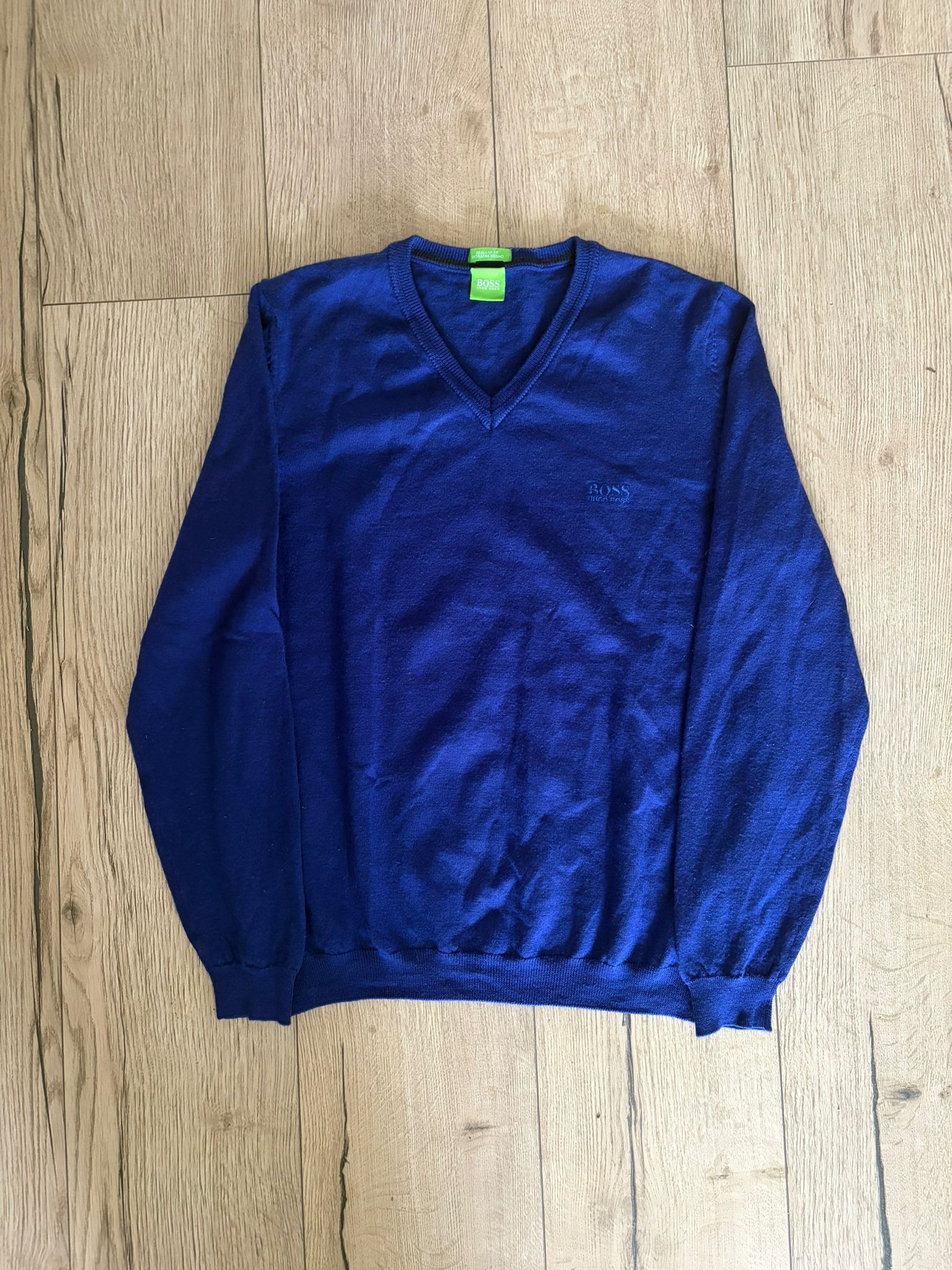 Hugo Boss Hugo Boss Green Label Navy Merino V-Neck Sweater Size M Size US M / EU 48-50 / 2 - 4 Thumbnail