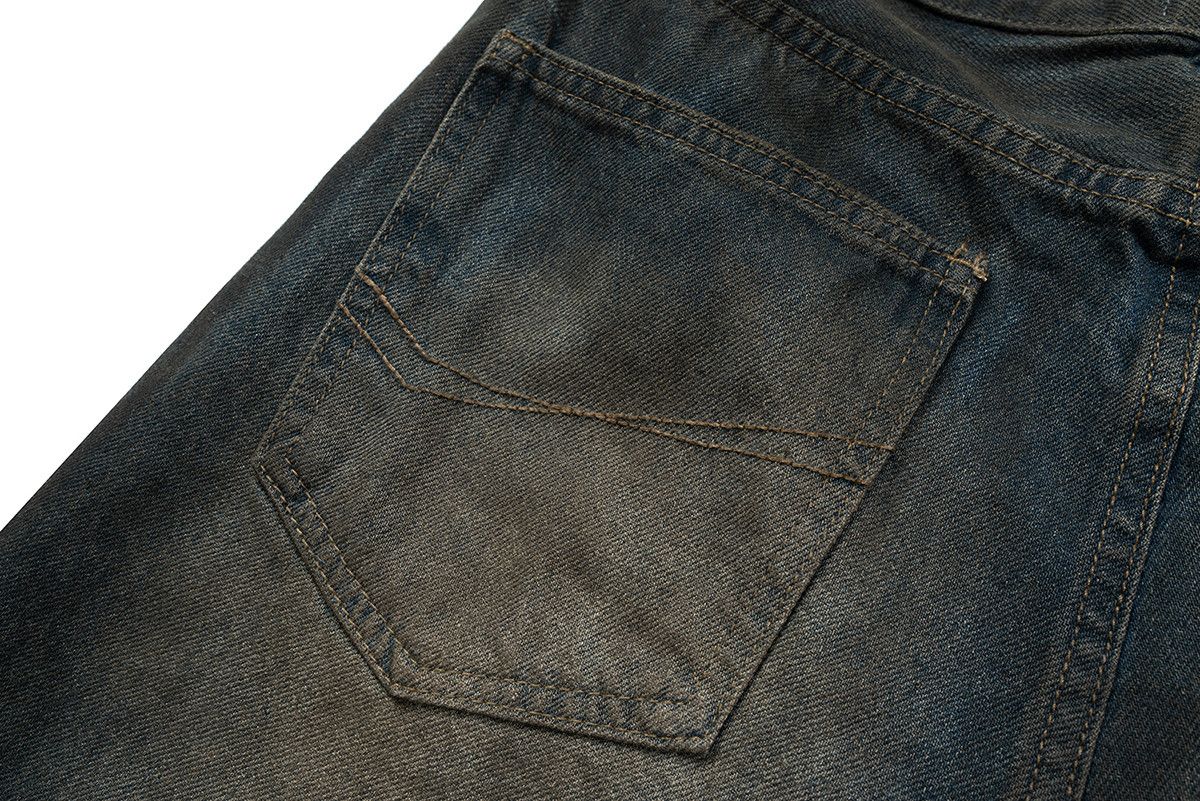 Japanese Brand × Jean Distressed Dirty Washed Blue Ripped Baggy Jeans Size US 31 - 7 Thumbnail