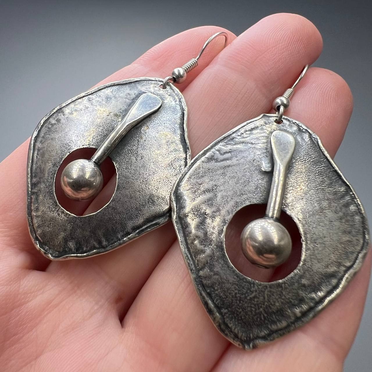 Vintage Vintage Sterling Silver 925 Womens Jewelry Stud Ear Earrings Size ONE SIZE - 3 Thumbnail
