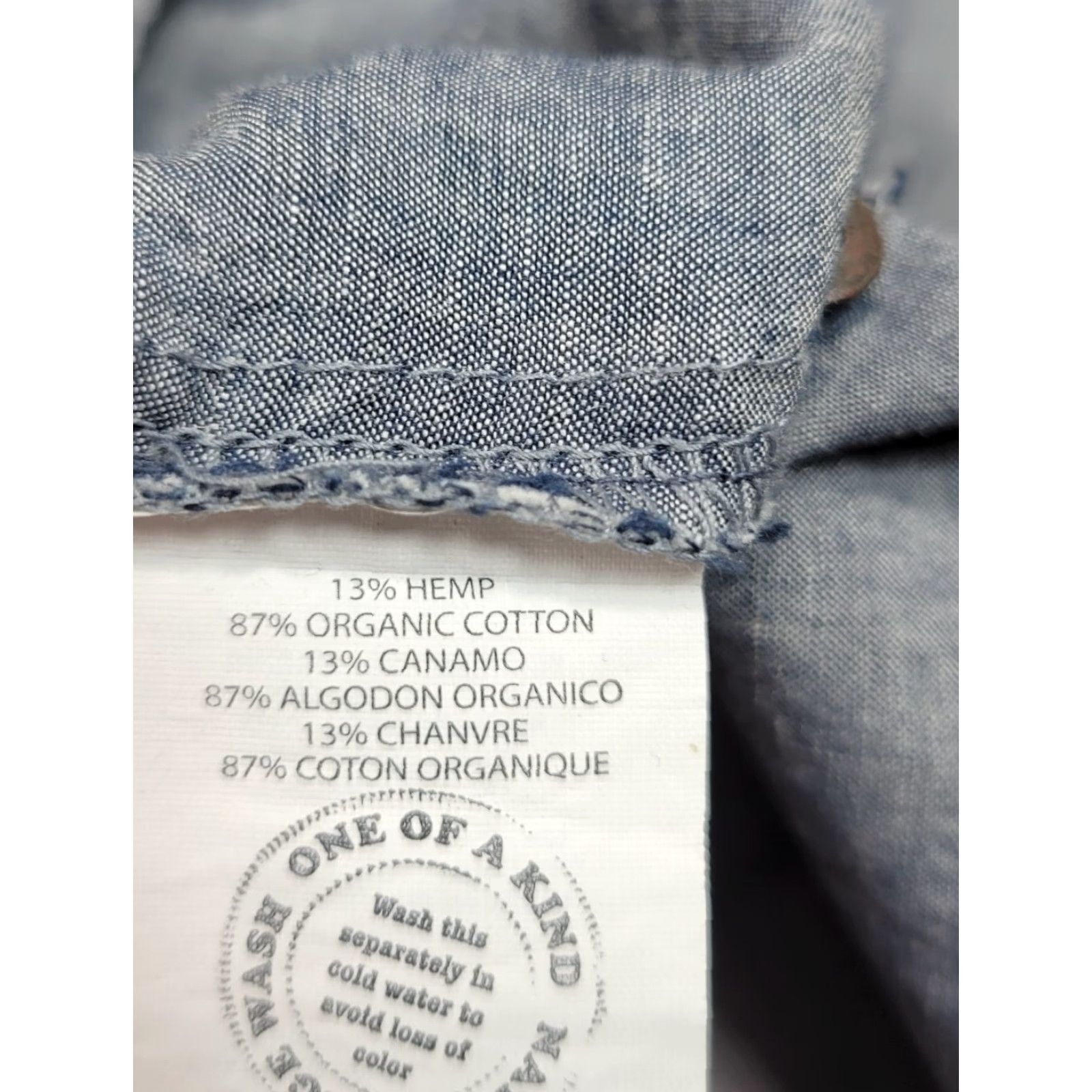 Gramicci Gramicci Chambray Dress Tunic Short Boho Hemp Organic Cotton Casual Women's Sz S Chambray Bohemian Mini Shift Dress Womens S Color Chambray Size 28" / US 6 / IT 42 - 7 Thumbnail