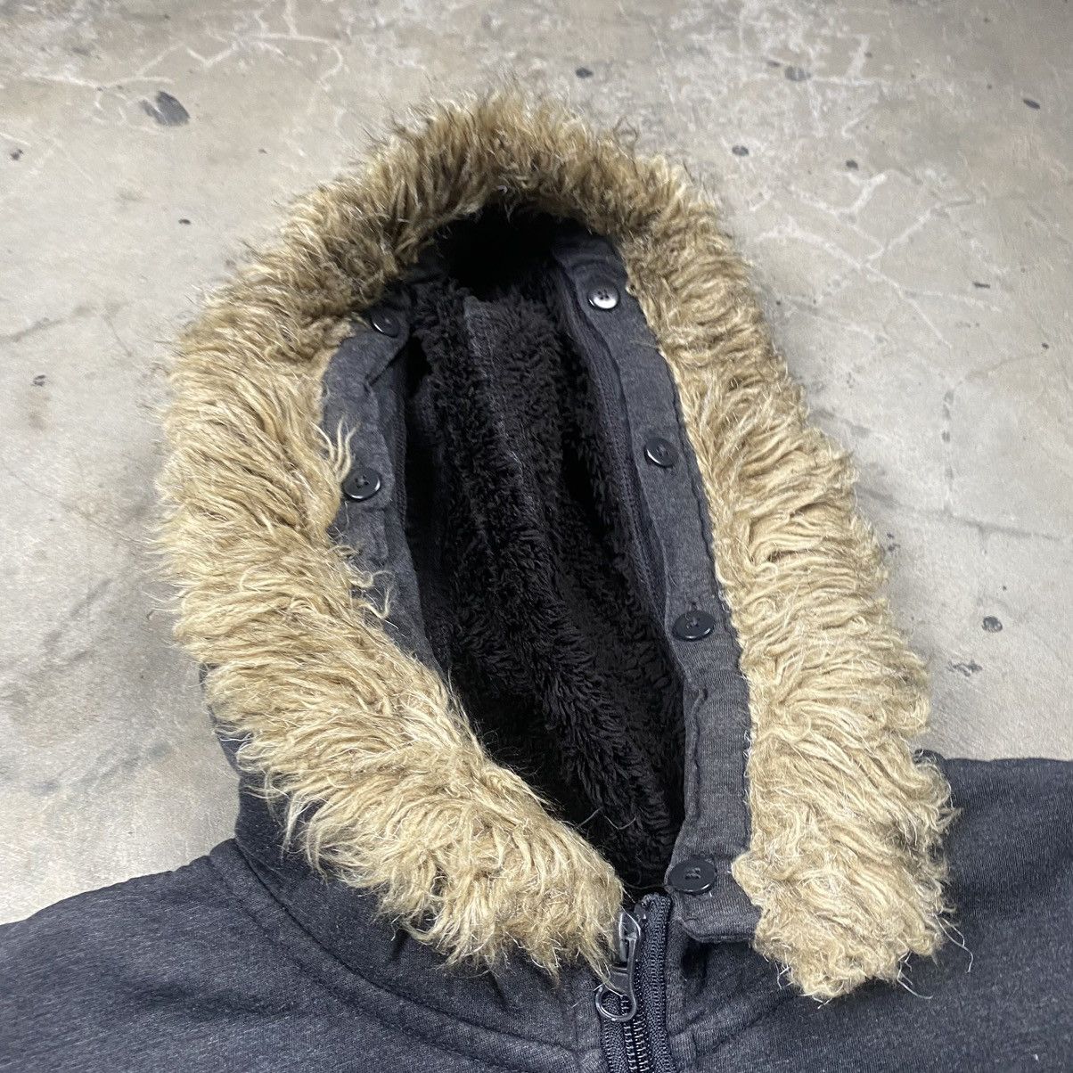 Rare Fur Zip Up Hoodie Jacket