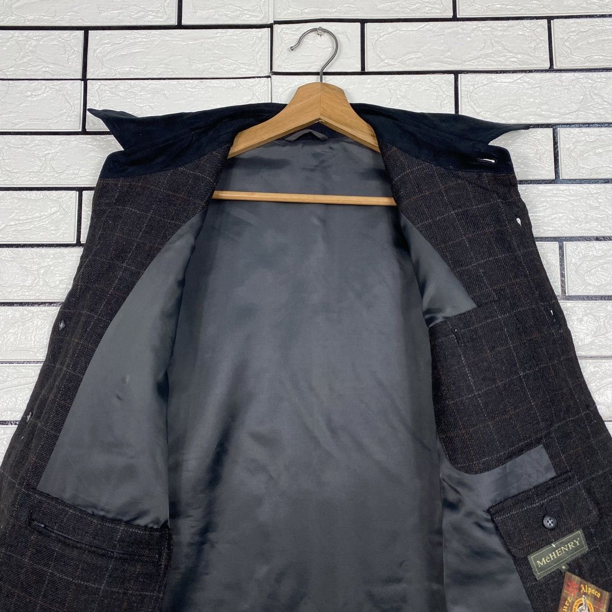 Japanese Brand Vintage Shawl Collar Jacket Tartan Mc Henry Pure Alpaca Wool Size US M / EU 48-50 / 2 - 15 Thumbnail