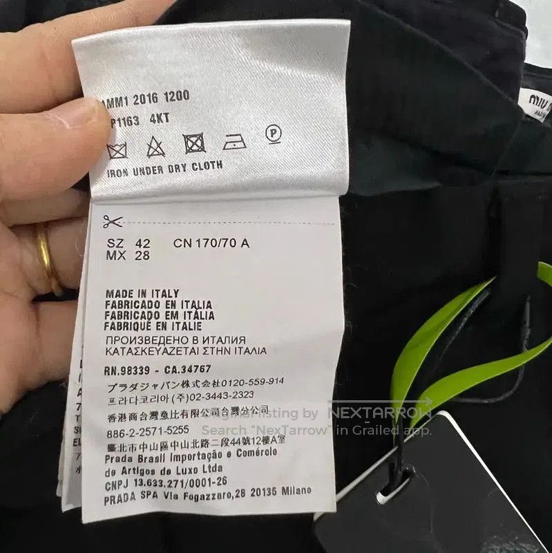 Miu Miu Miu Miu Black Cotton Casual Pants for Summer . Size 28" / US 6 / IT 42 - 4 Thumbnail