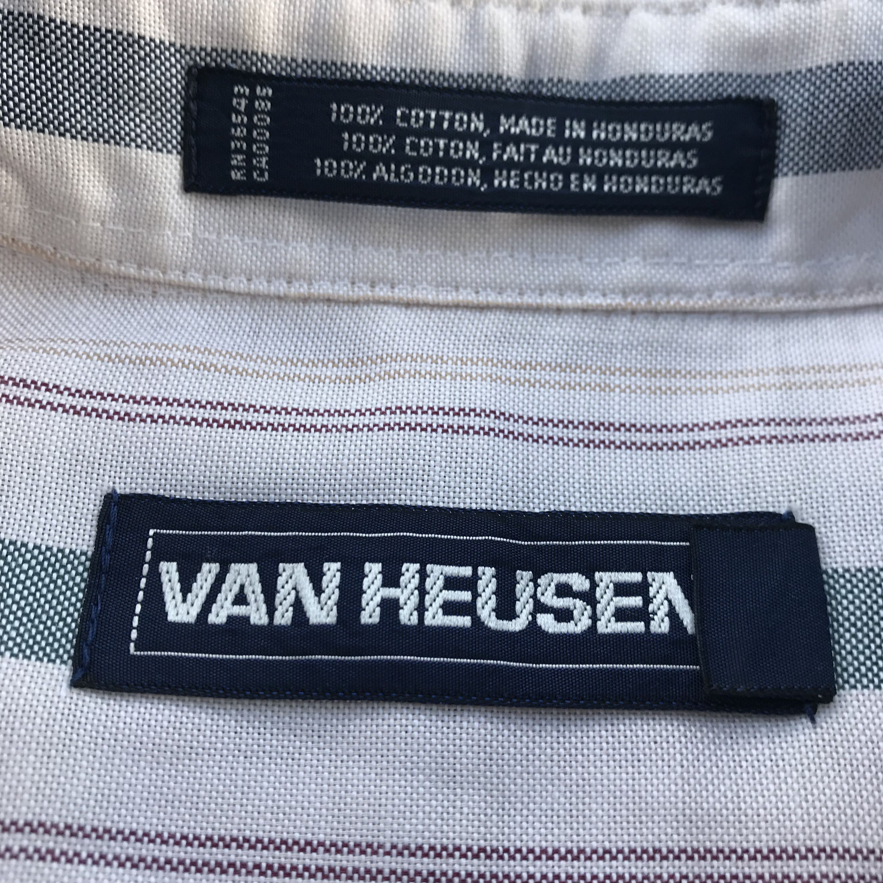 Designer × Van Heusen Vintage Van Heusen Trimfit Shirt 3 finger Colars suedehead Size US XL / EU 56 / 4 - 8 Thumbnail