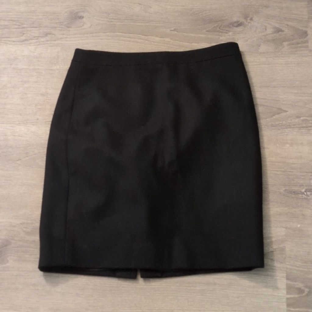 J.Crew J. Crew black the pencil skirt wool blend double lined sz 10 Size 32" / US 10 / IT 46 - 1 Thumbnail