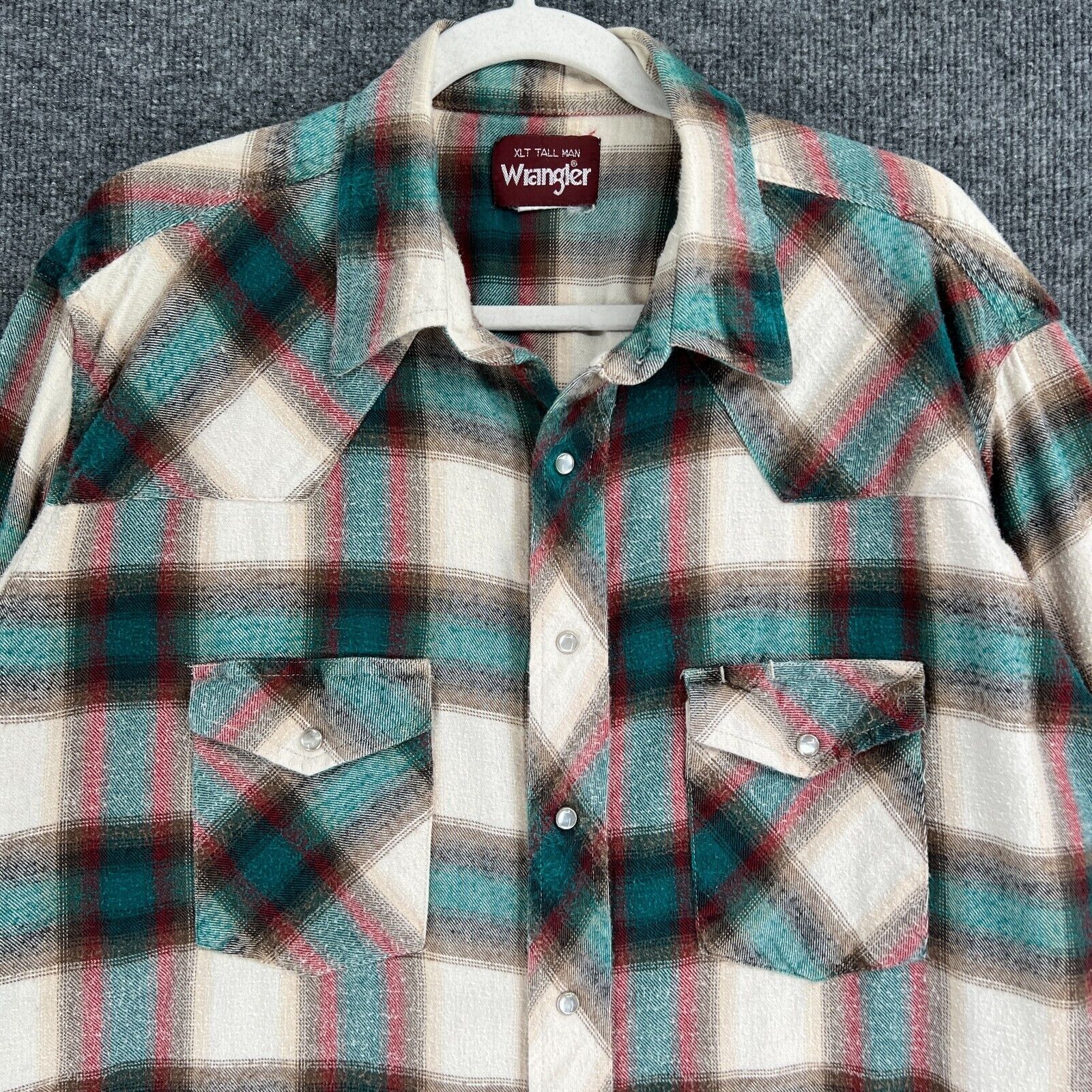 Wrangler Vintage Wrangler Western Shirt Mens XLT Tall Man Pearl Snap Size US XL / EU 56 / 4 - 2 Thumbnail