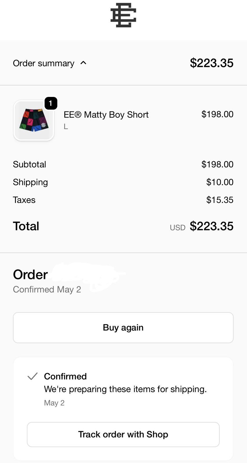 Eric Emanuel Eric Emmanuel Matty Boy Shorts Sz Large Size US 32 / EU 48 - 3 Thumbnail