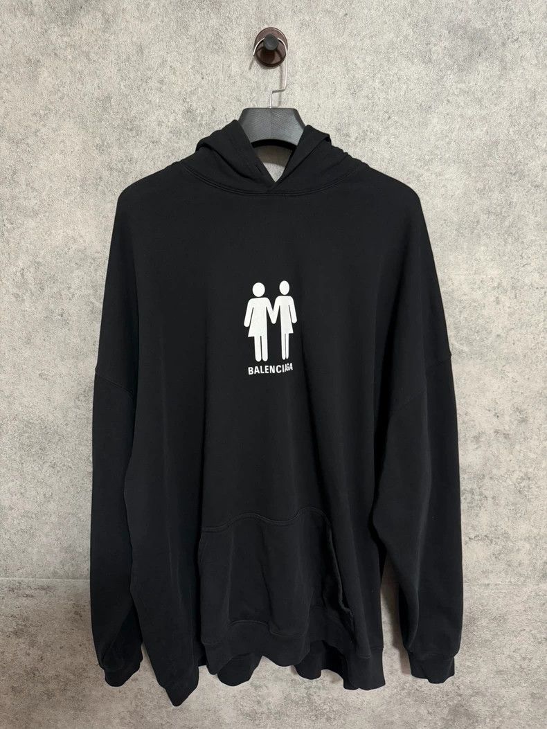 Balenciaga Balenciaga Double Portrait Letter Print Hoodie Size US XL / EU 56 / 4 - 1 Thumbnail