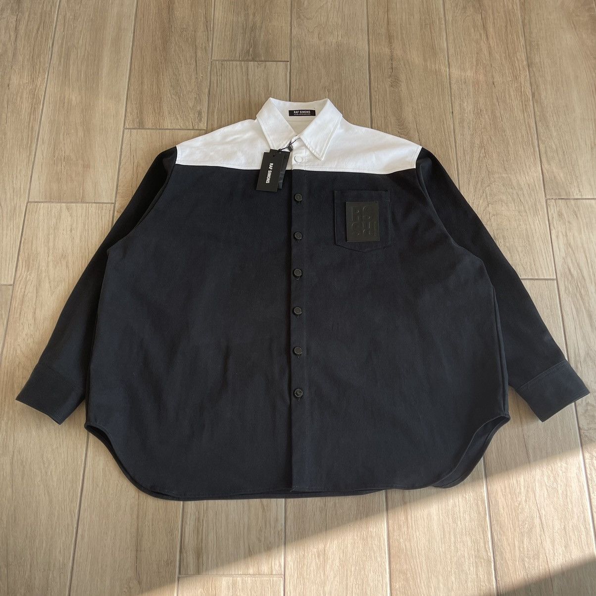 Raf Simons AW2022/23 Oversized Bicolor Denim Overshirt Size US M / EU 48-50 / 2 - 1 Thumbnail
