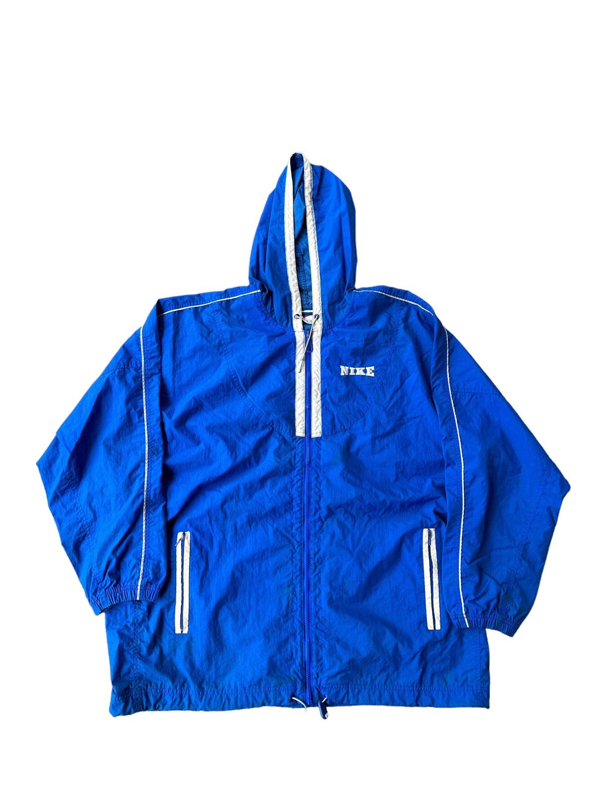 Nike × Vintage Vintage 90s Nike jacket hoodie Size US XL / EU 56 / 4 - 1 Thumbnail