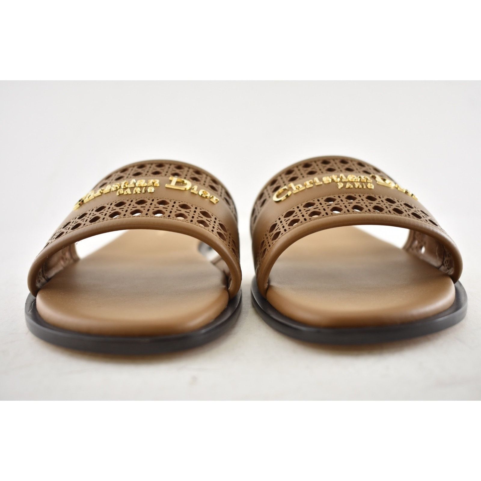 Dior Dior D-Lane Dway Micro Cannage Chestnut Leather Slide 37 Size US 7 / IT 37 - 12 Thumbnail