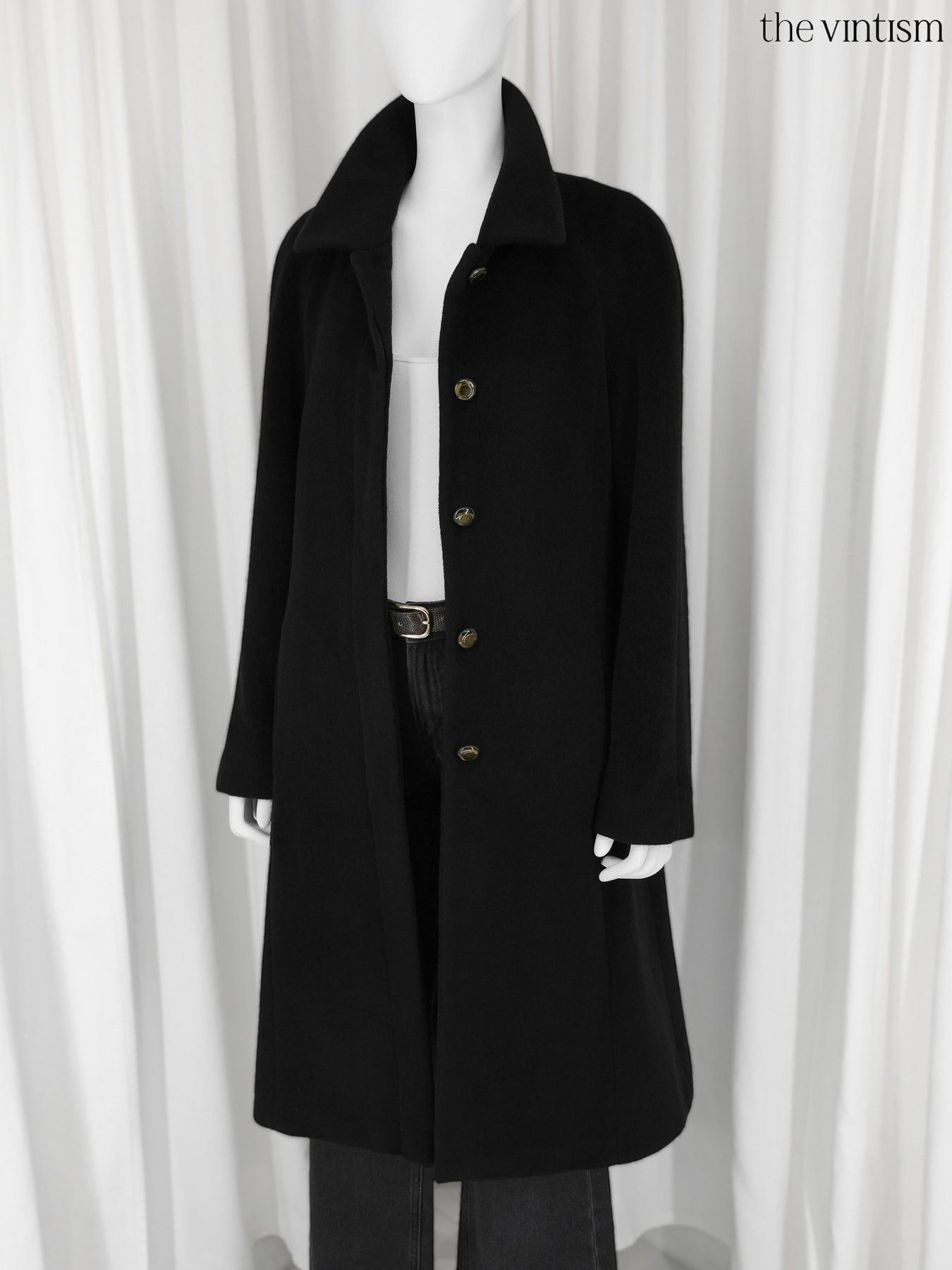 Escada Escada Archival Black Long Coat in Pure Virgin Wool DE 38 Size M / US 6-8 / IT 42-44 - 2 Thumbnail