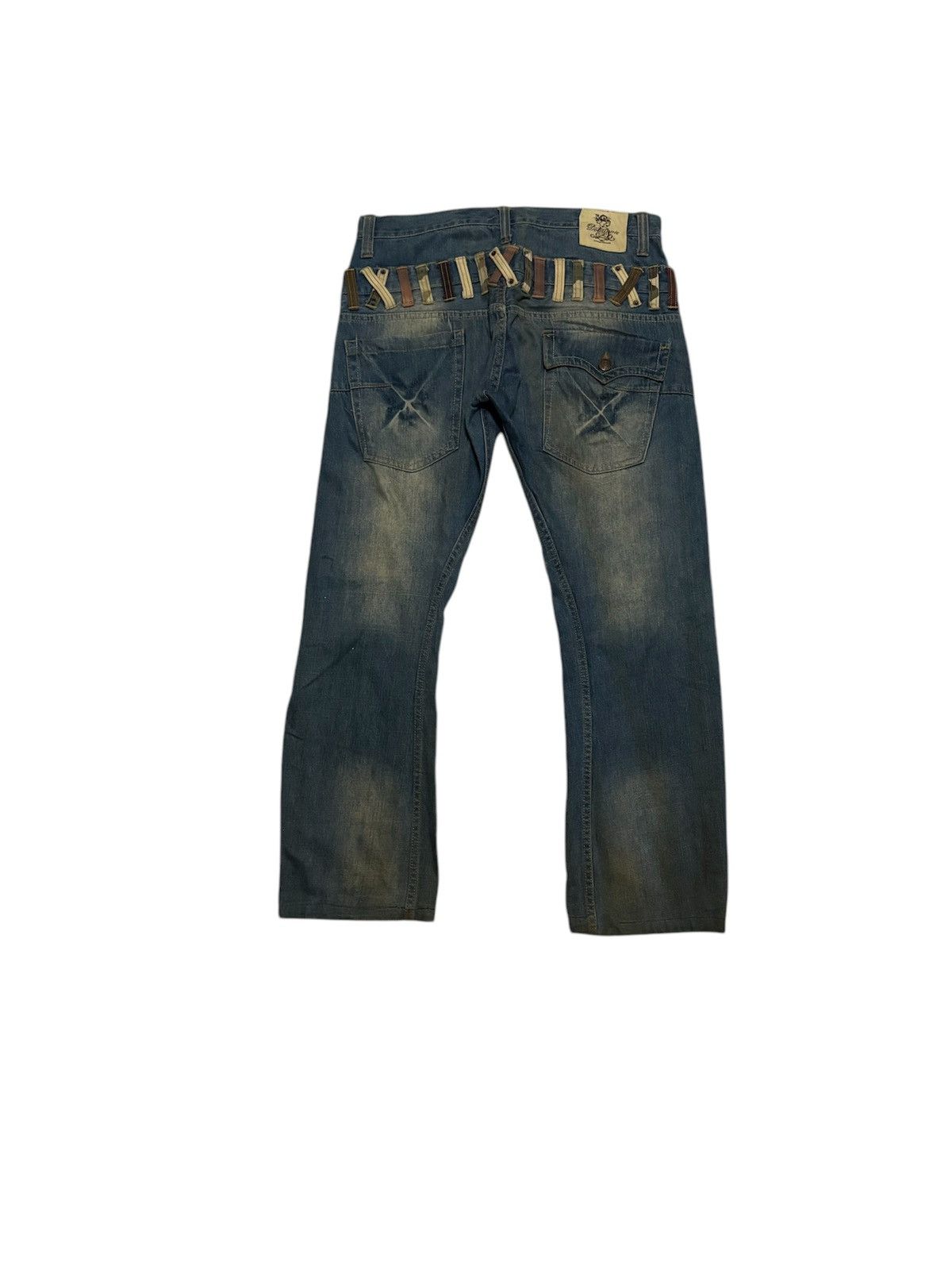 Japanese Brand Japanese International World Streetwear Double Waist Denim Size US 35 - 9 Thumbnail