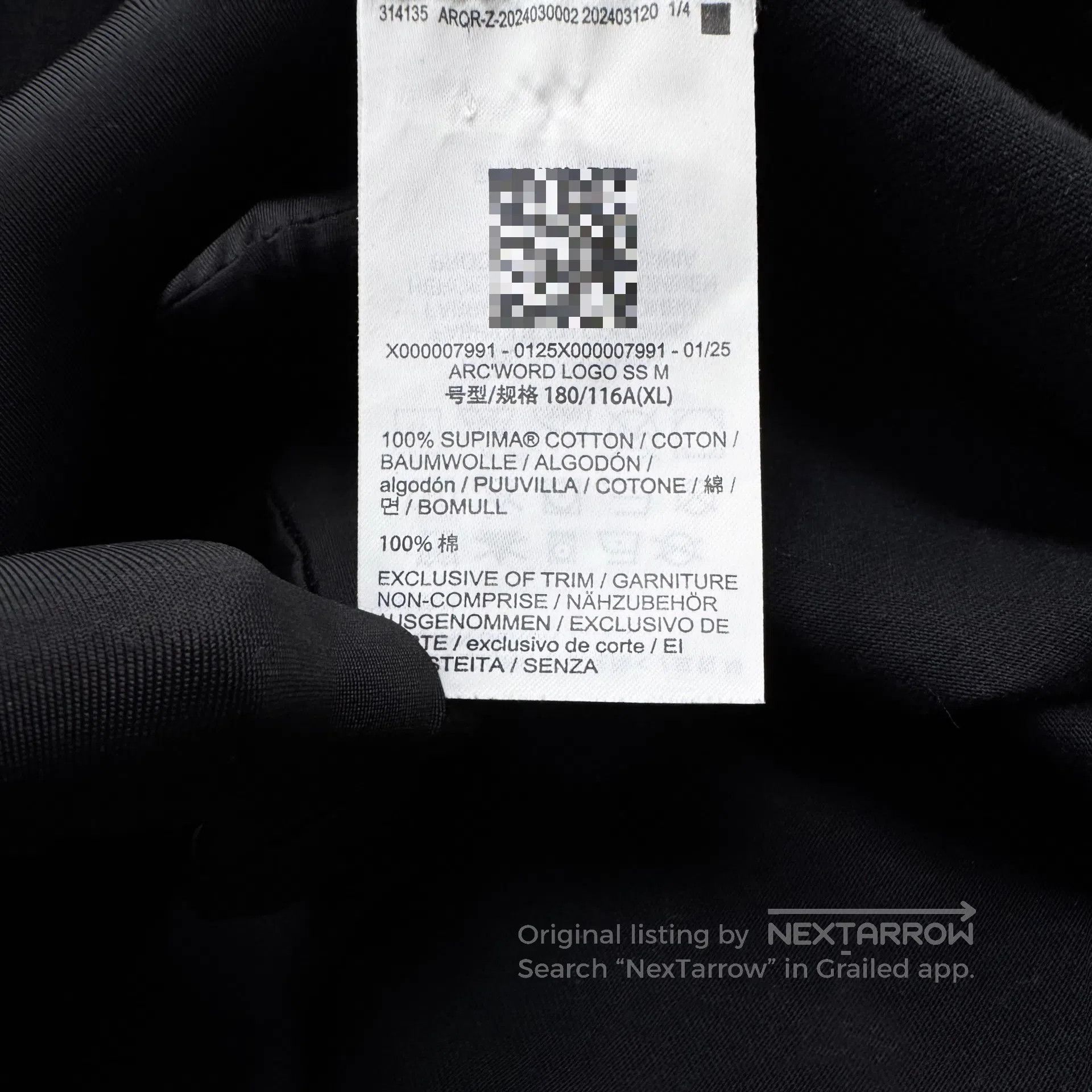 Arc'teryx Arc'teryx Black to Gold Gradient Bird Logo Short Sleeve| Size US XL / EU 56 / 4 - 5 Thumbnail