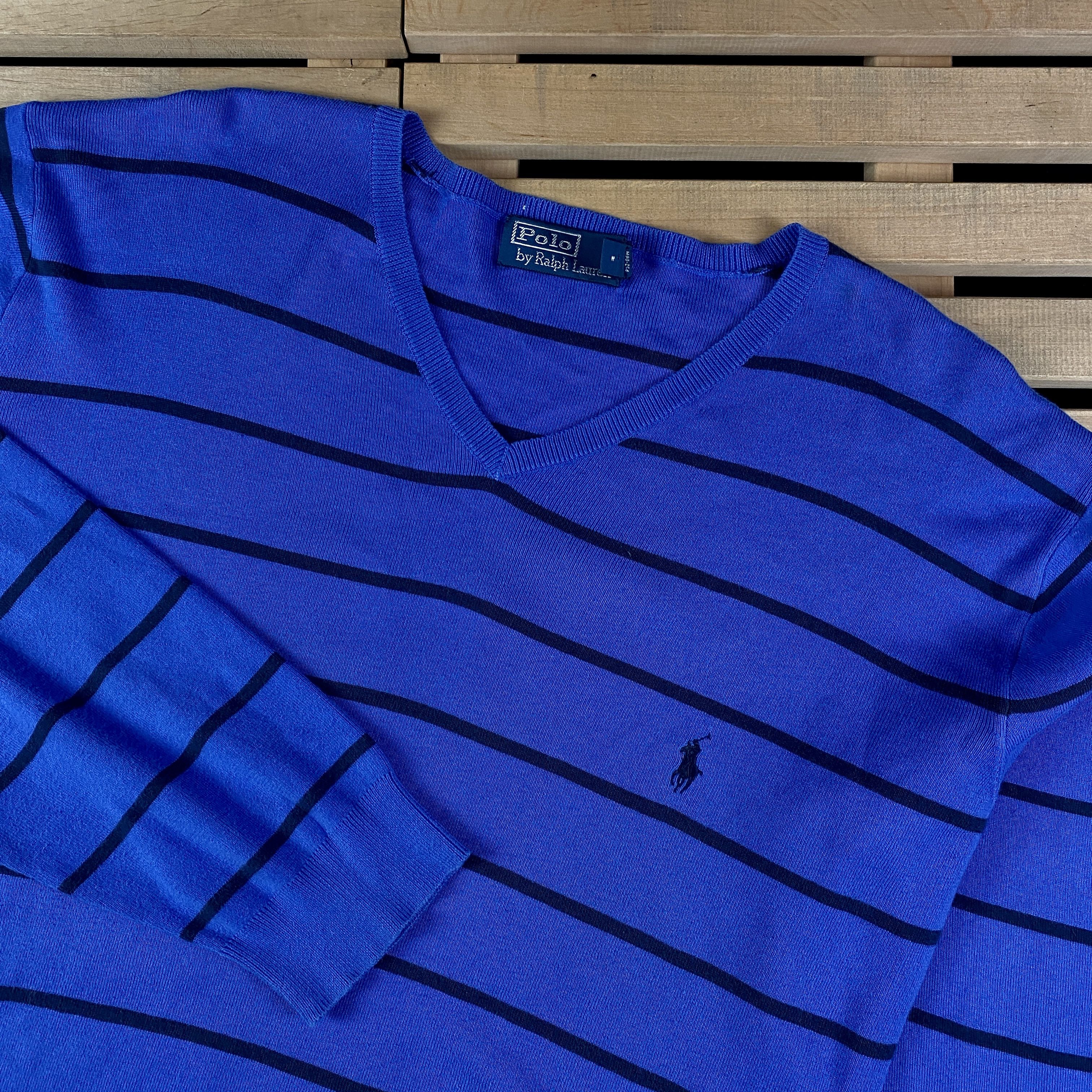 Polo Ralph Lauren × Ralph Lauren × Vintage Sweater Jumper Polo Ralph Lauren Vintage V Neck Size XXL Size US XL / EU 56 / 4 - 2 Thumbnail