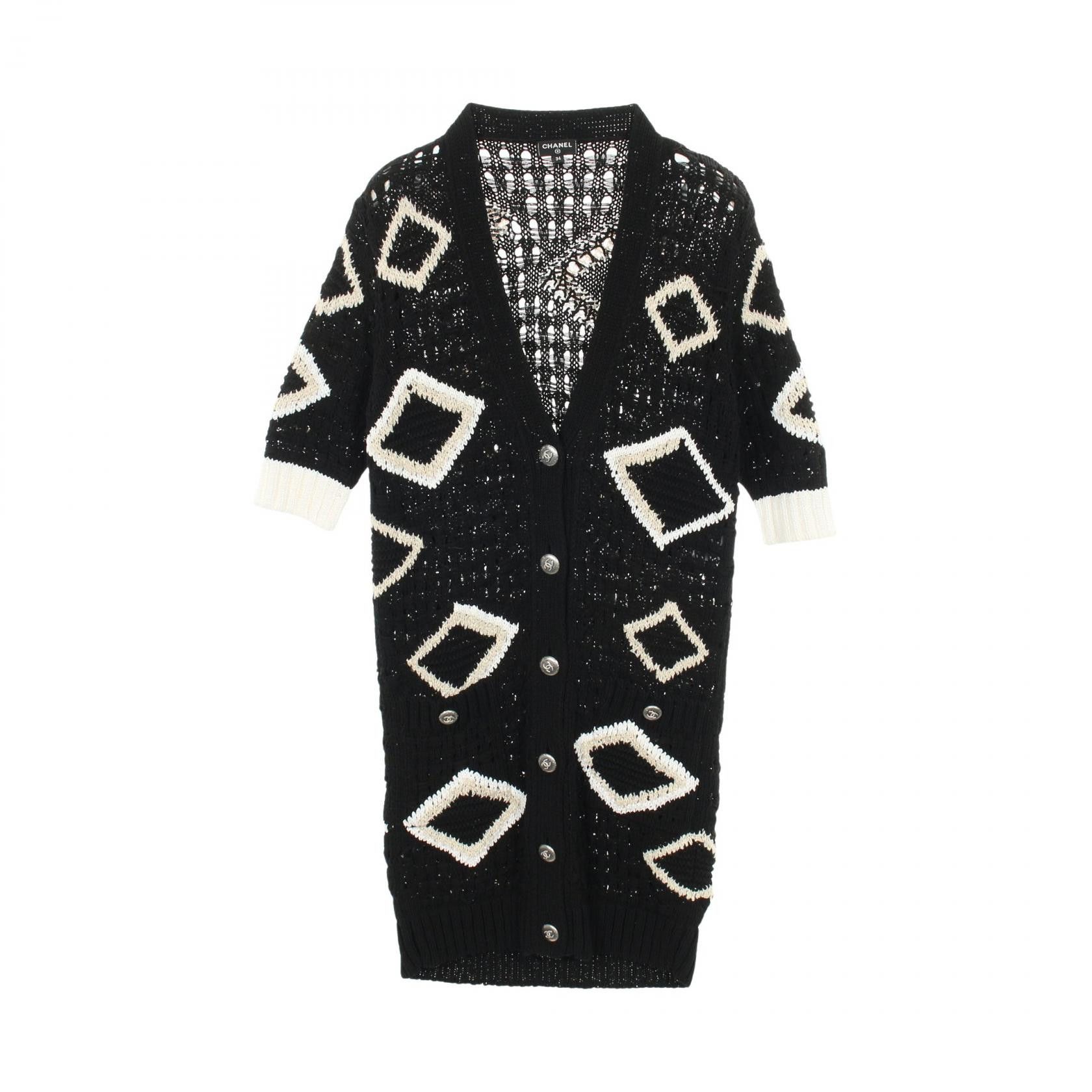 Chanel Chanel Chanel Cotton Cardigan Textile Tops P63006K48889 DUTY FREE for USA Size ONE SIZE - 1 Thumbnail