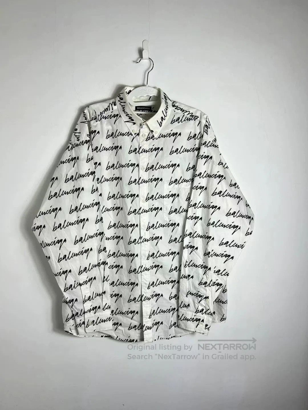 Balenciaga Balenciaga Logo Graffiti Print Shirt. Size US M / EU 48-50 / 2 - 1 Thumbnail
