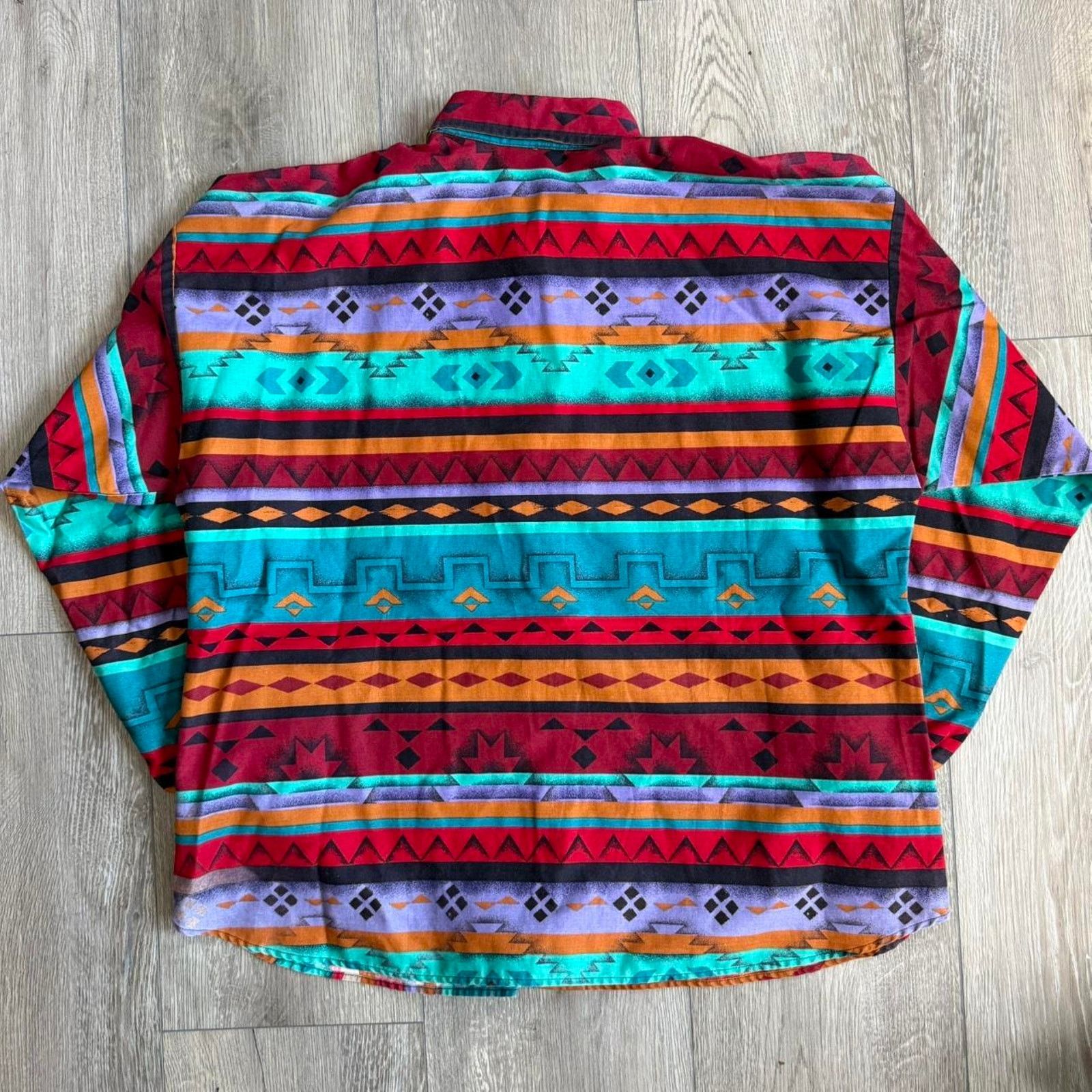 Roper Vintage 90s roper aztec style button up shirt Size US XL / EU 56 / 4 - 6 Thumbnail