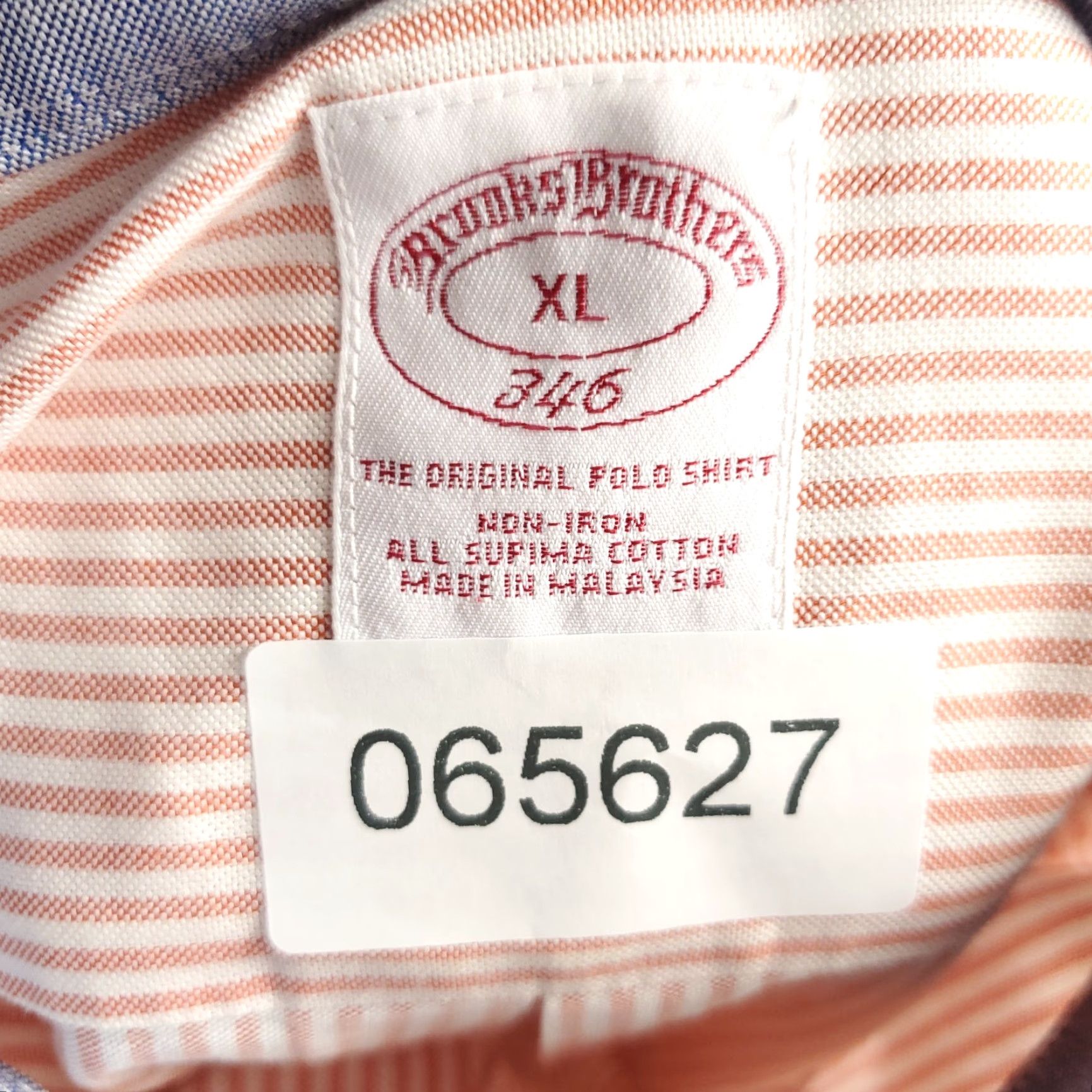 Brooks Brothers Brooks Brothers Shirt Mens XL Orange Striped Button-Up Long Sleeve Size US XL / EU 56 / 4 - 8 Thumbnail