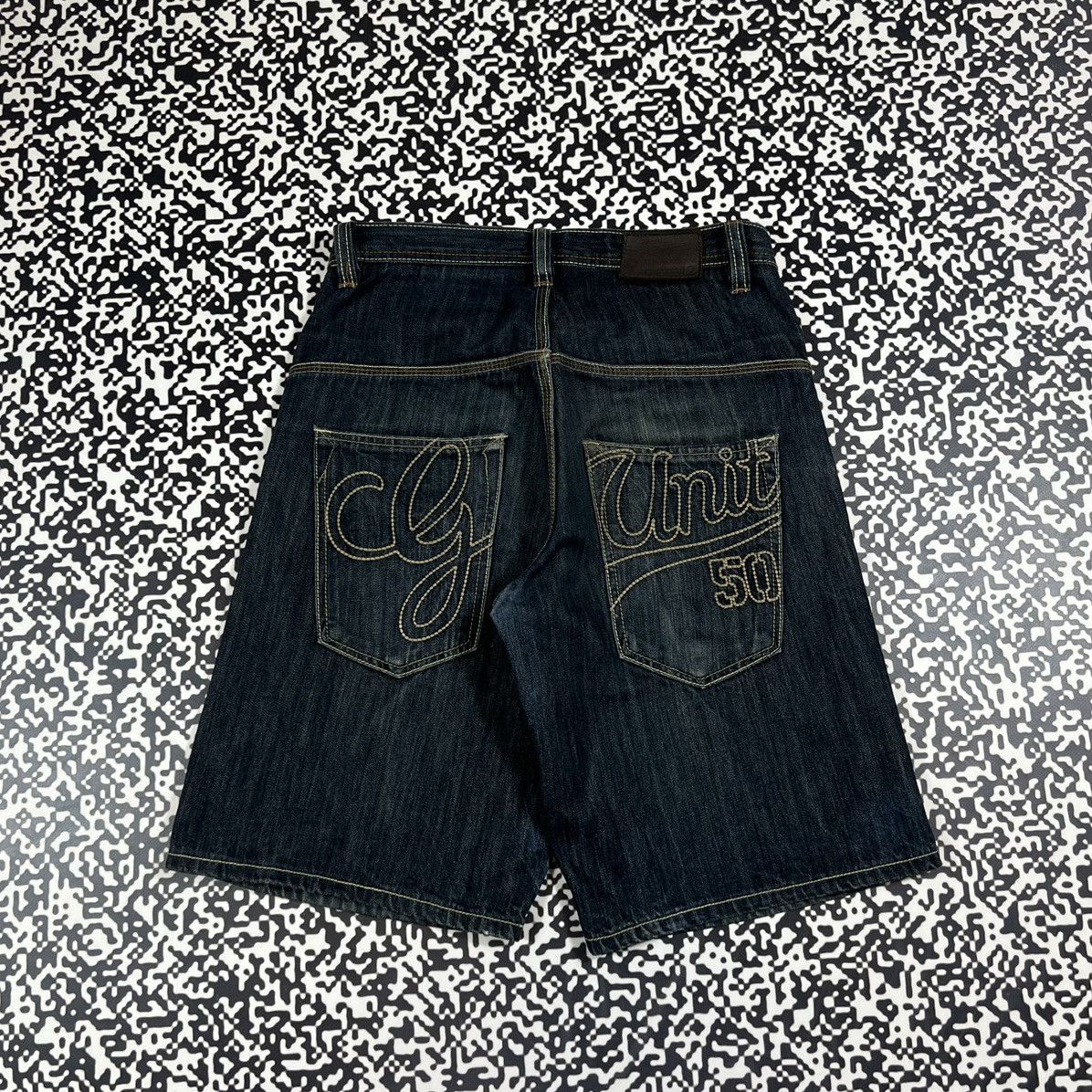 g-unit-vintage-y2k-g-unit-50-cent-big-logo-rap-style-baggy-short-grailed