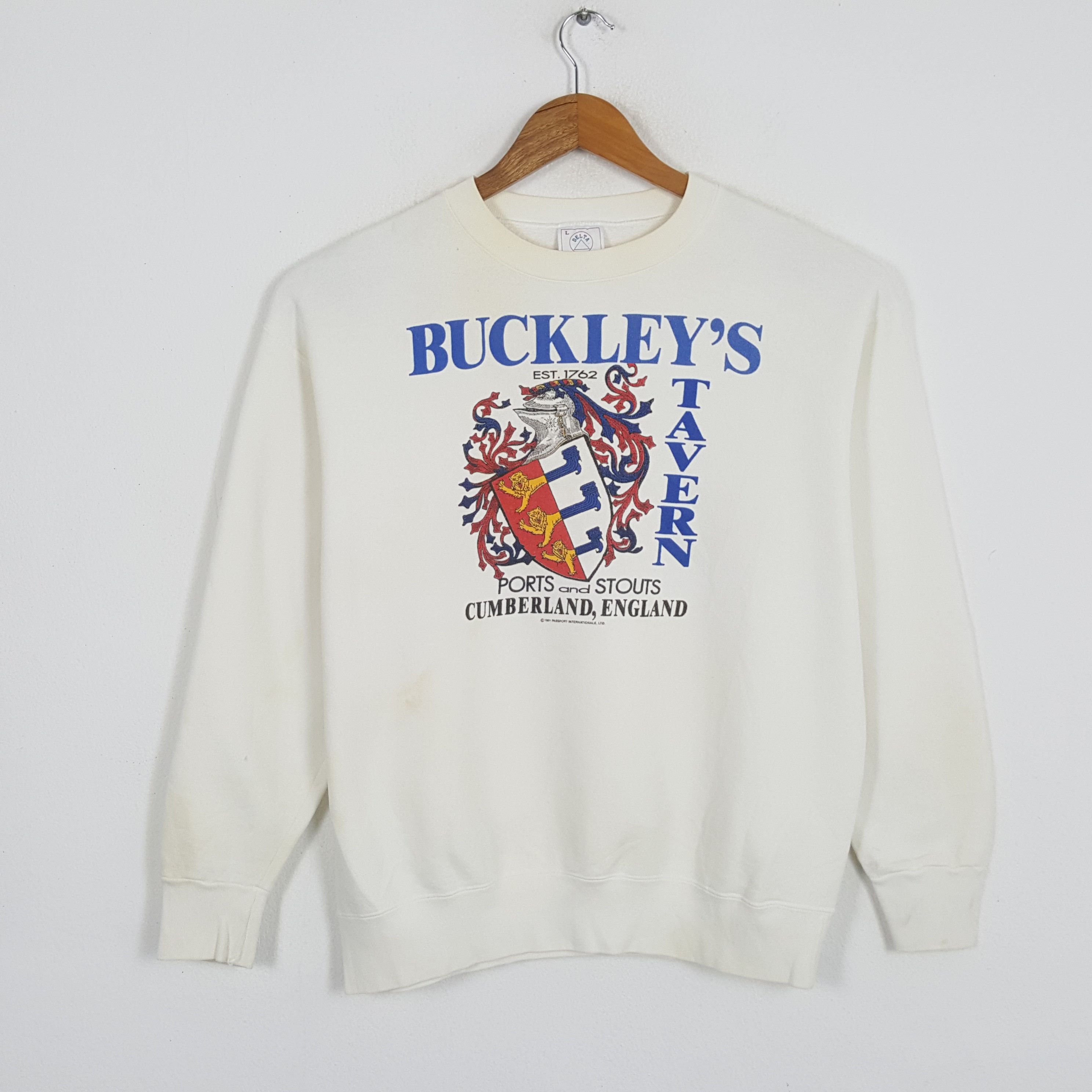 Vintage Vintage 90's BUCKLEY'S TAVERN Streetwear Style Sweatshirts Size US L / EU 52-54 / 3 - 1 Thumbnail